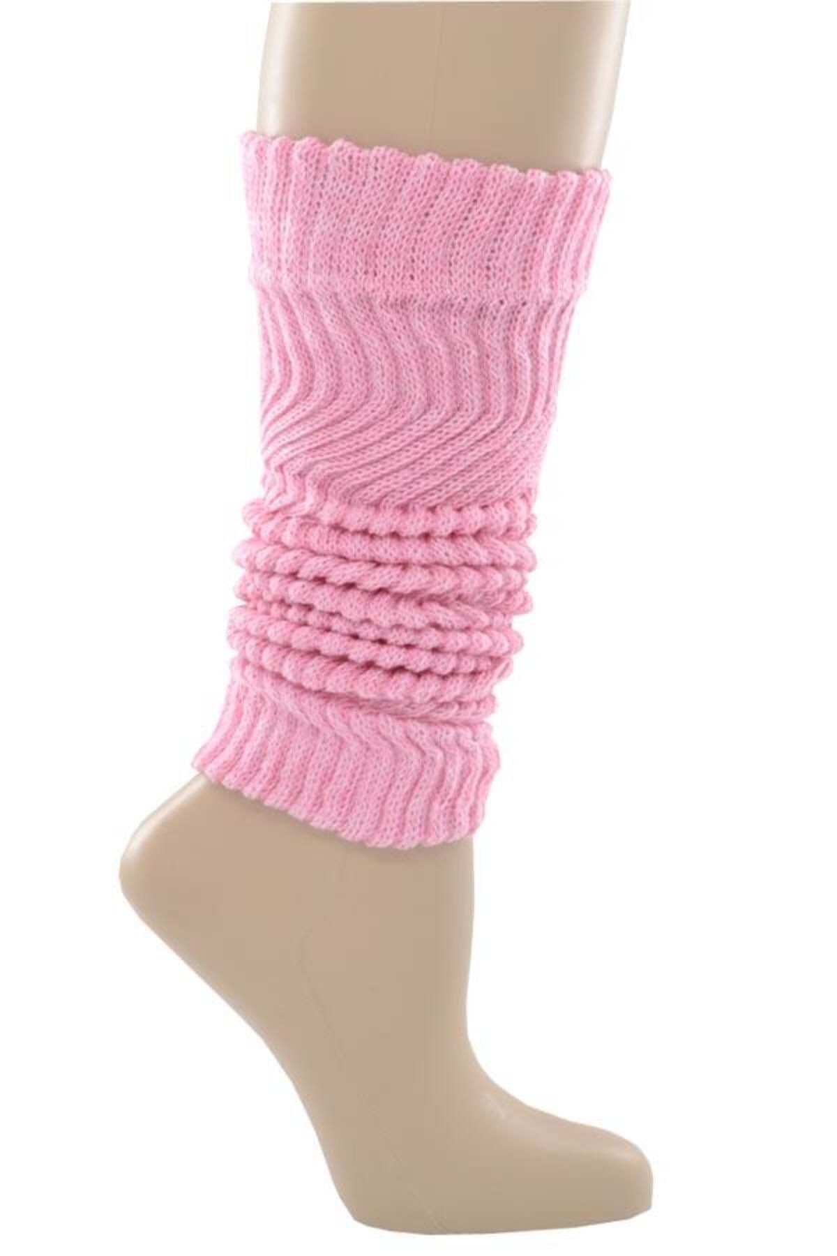 DoDe Flora Kadın Tozluk Düz Renkli Aerobik Bot Çorap