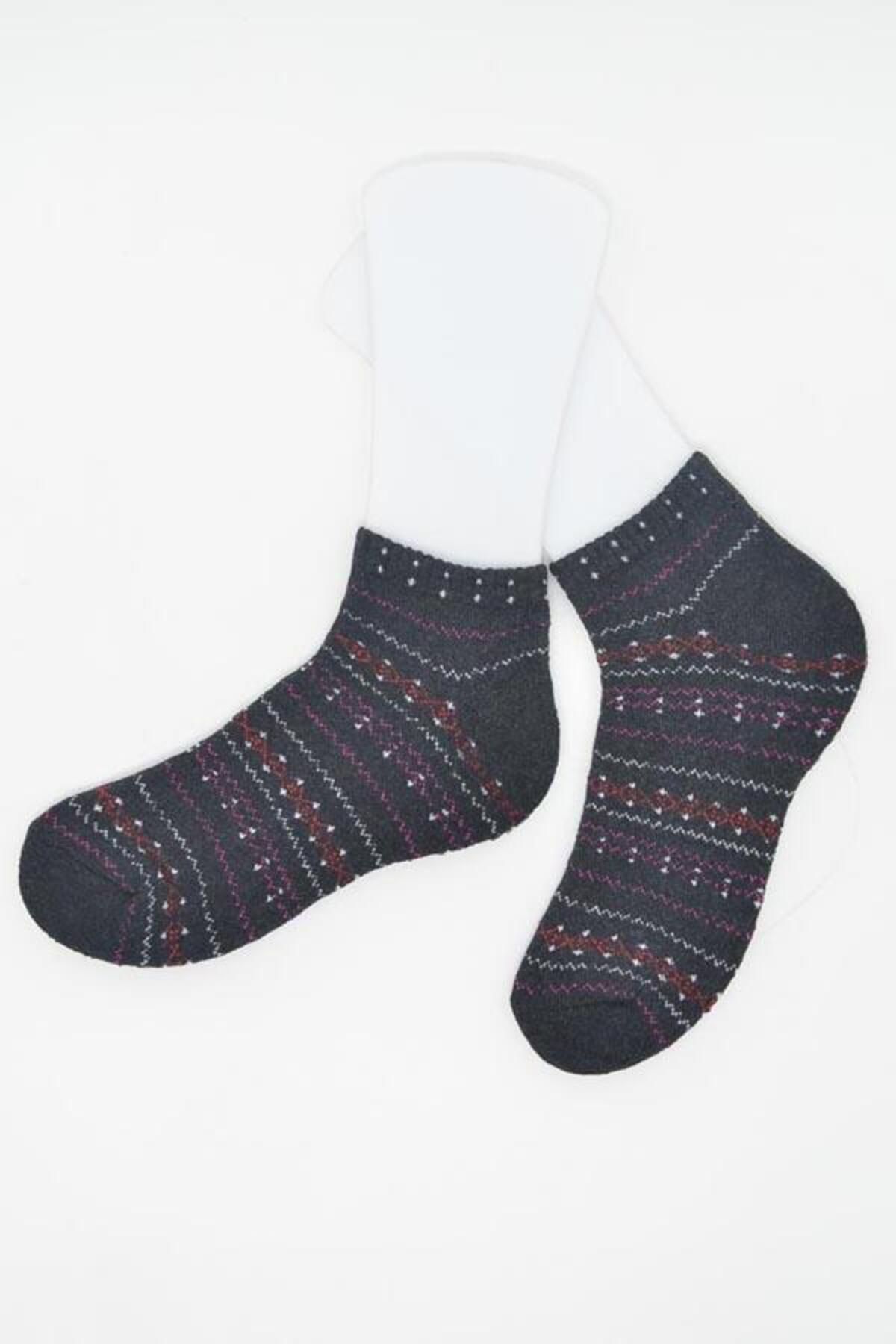 Flora Pamela Kadın Desenli Havlu Patik Çorap