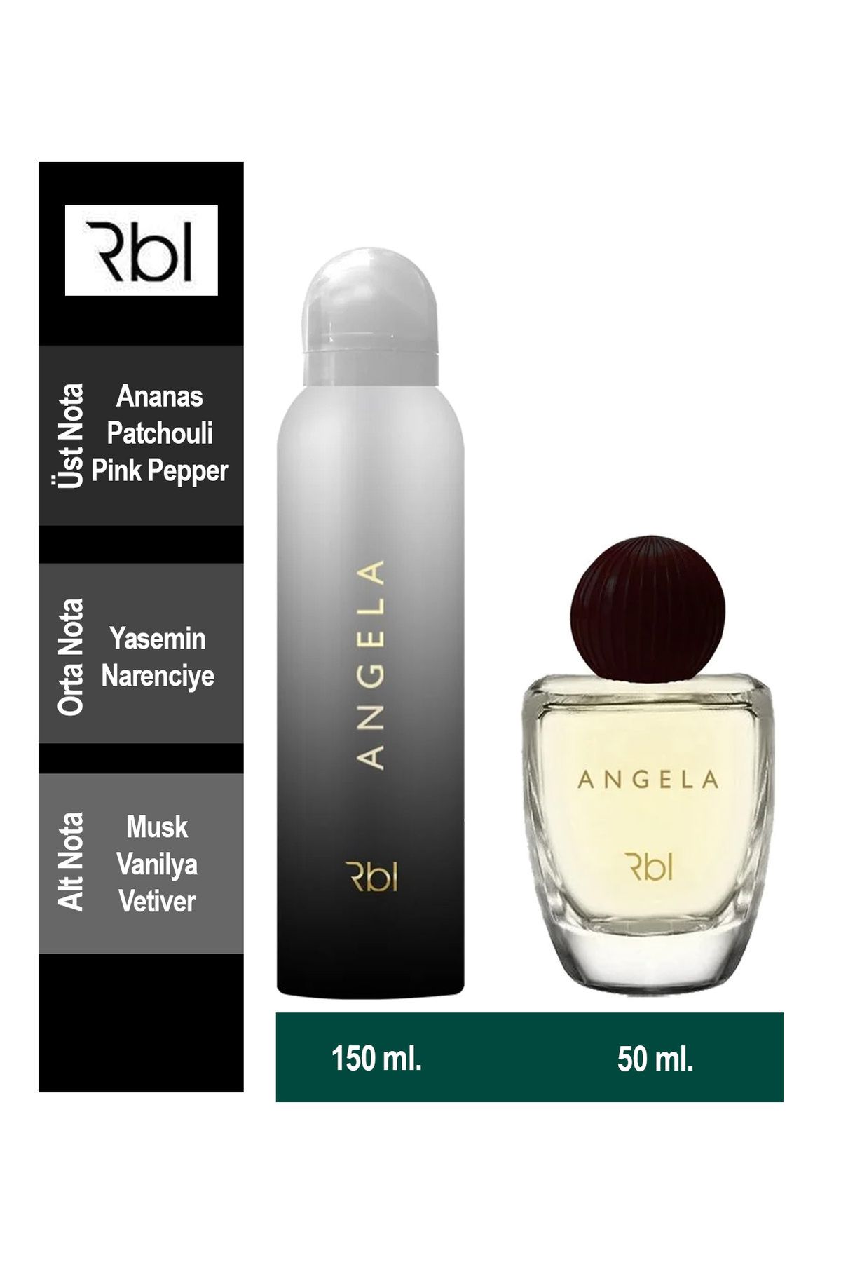 Rebul Rbl Angela Parfüm Seti 50 ml. Edp + 150 ml. Deo Hediye Seti