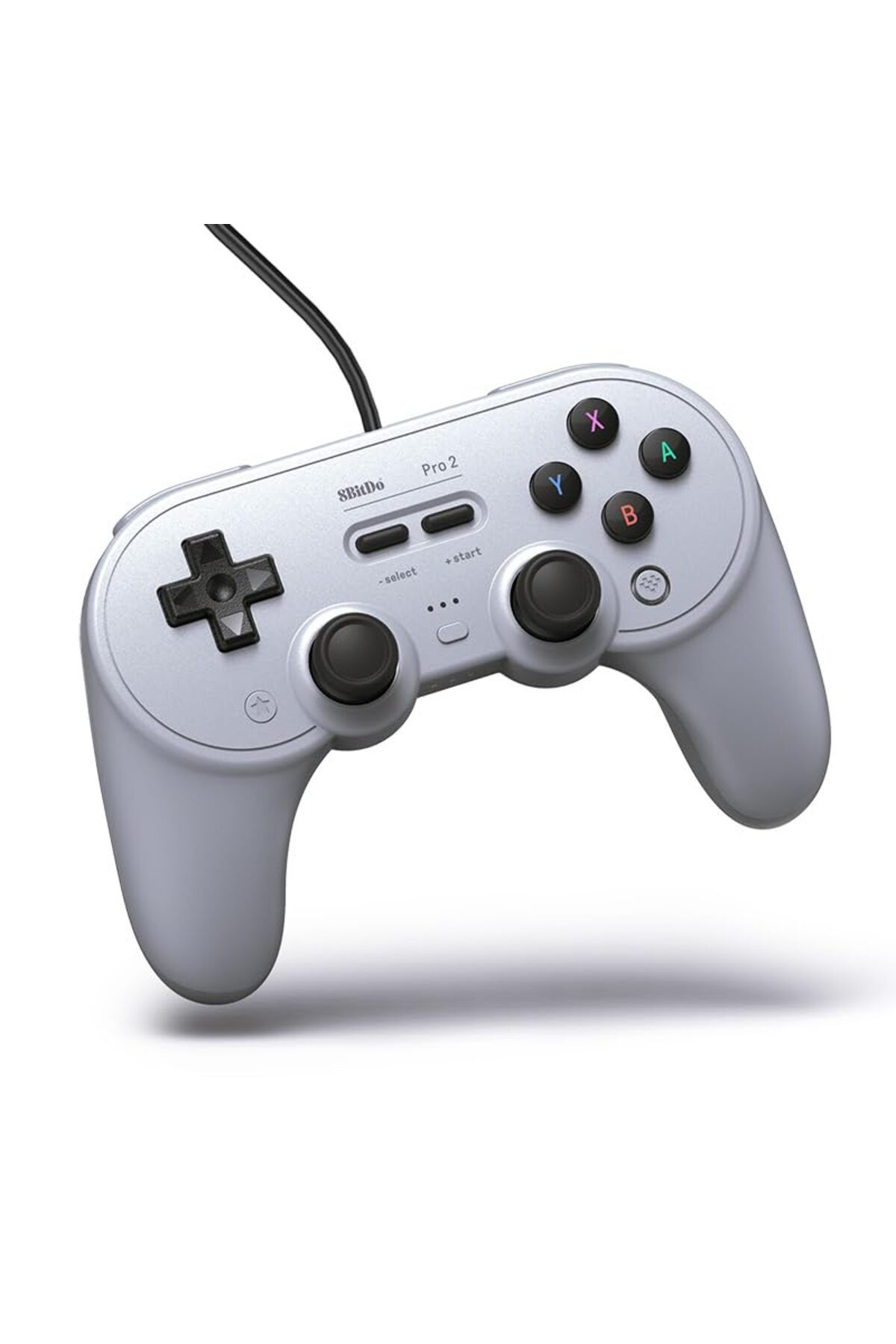 8Bitdo Pro 2 Kablolu Oyun Kolu Controller Nintendo Switch, Windows, Steam Deck & Raspberry Pi Uyumlu gri