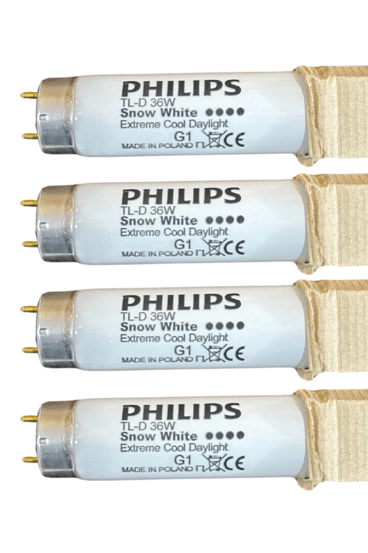 Philips 36W Snow White 12000K Beyaz Işık G13 Duylu Floresan  4 Adet
