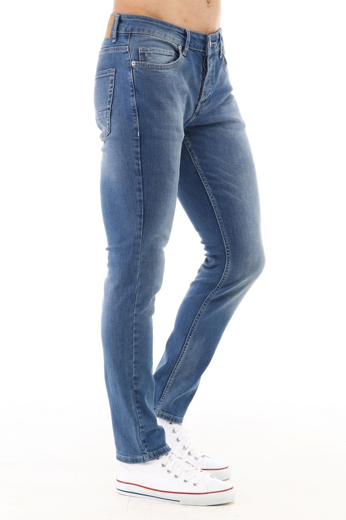 CEDY DENIM Erkek Açık Mavi Likralı Dar Paça Slim Fit Jean Jake Kot Pantolon C300