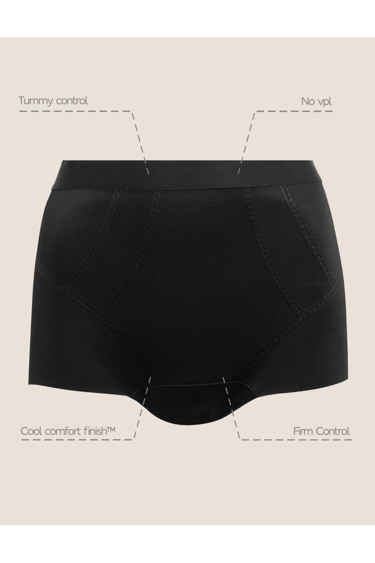 Marks & Spencer Örme Magicwear™ Yüksek Sıkılıkta Full Brief Korse Siyah