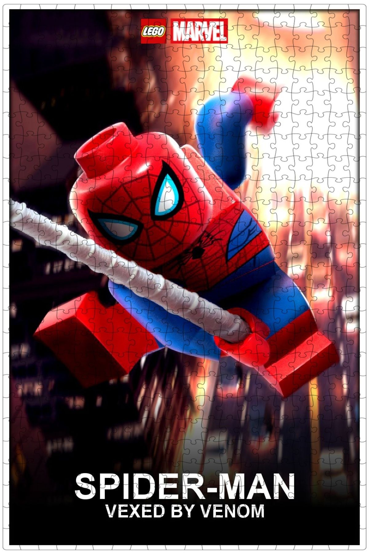 Jeronkarji LEGO Marvel Spider-Man: Vexed by Venom (2019) Film Posterinin 500 Parça Puzzle Yapbozu