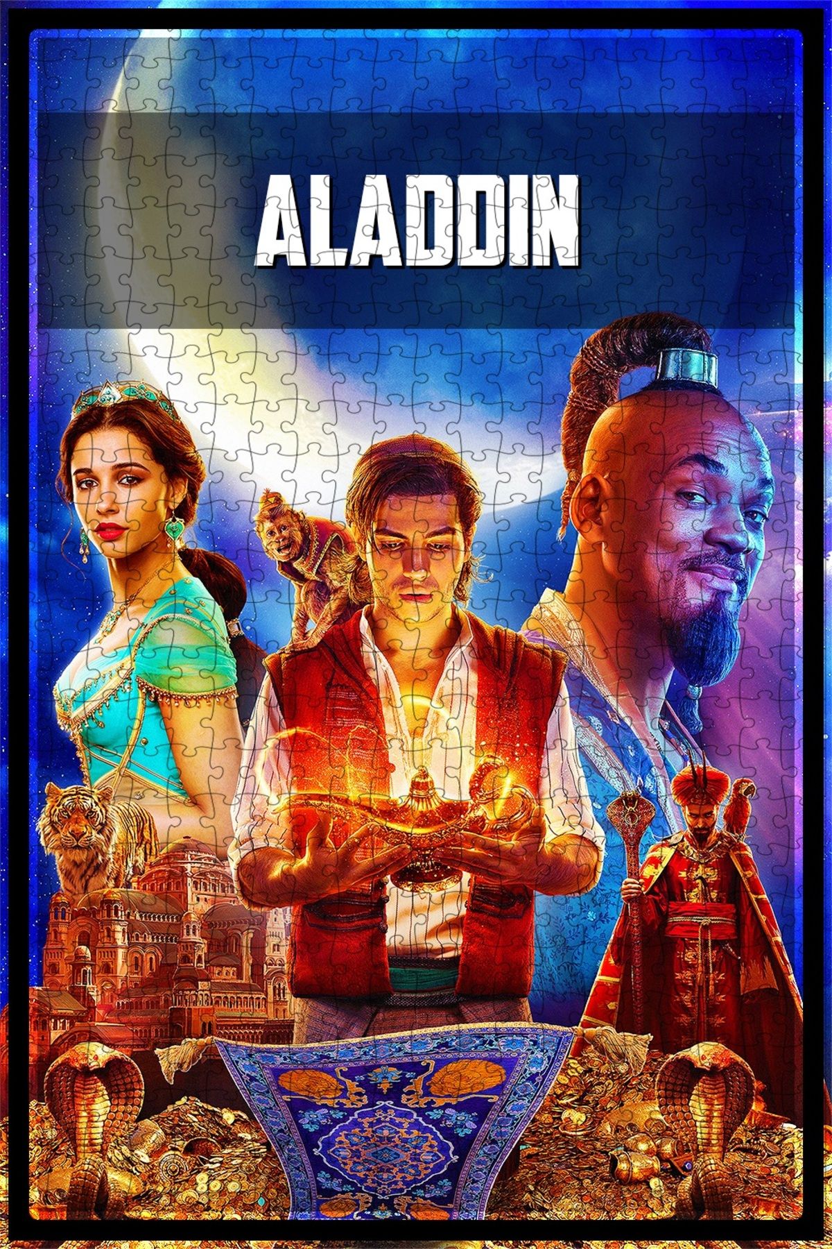 Jeronkarji Aladdin (2019) Film Posterinin 500 Parça Puzzle Yapbozu