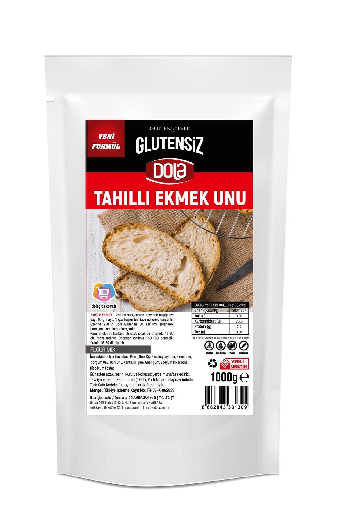 Dola Glutensiz Tam Tahıllı Karabuğdaylı Ekmek Unu Karışımı 1 Kg
