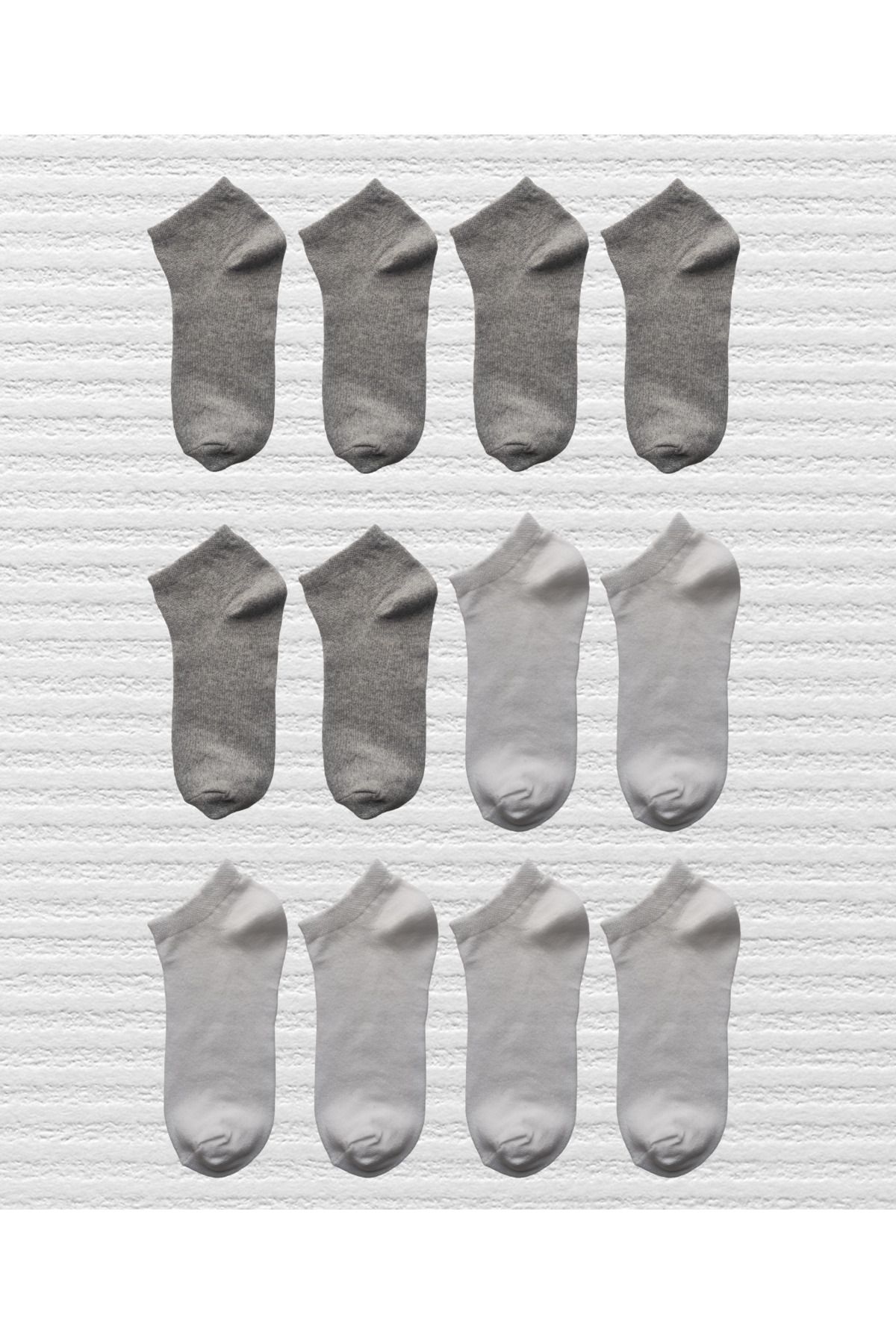 KAYSSOCK 12'li Unisex Düz Karışık Patik Çorap