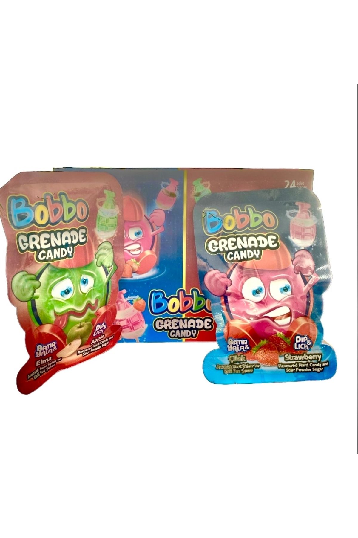 bobbo Grenade Candy Batır Yala Şeker 24 Adet