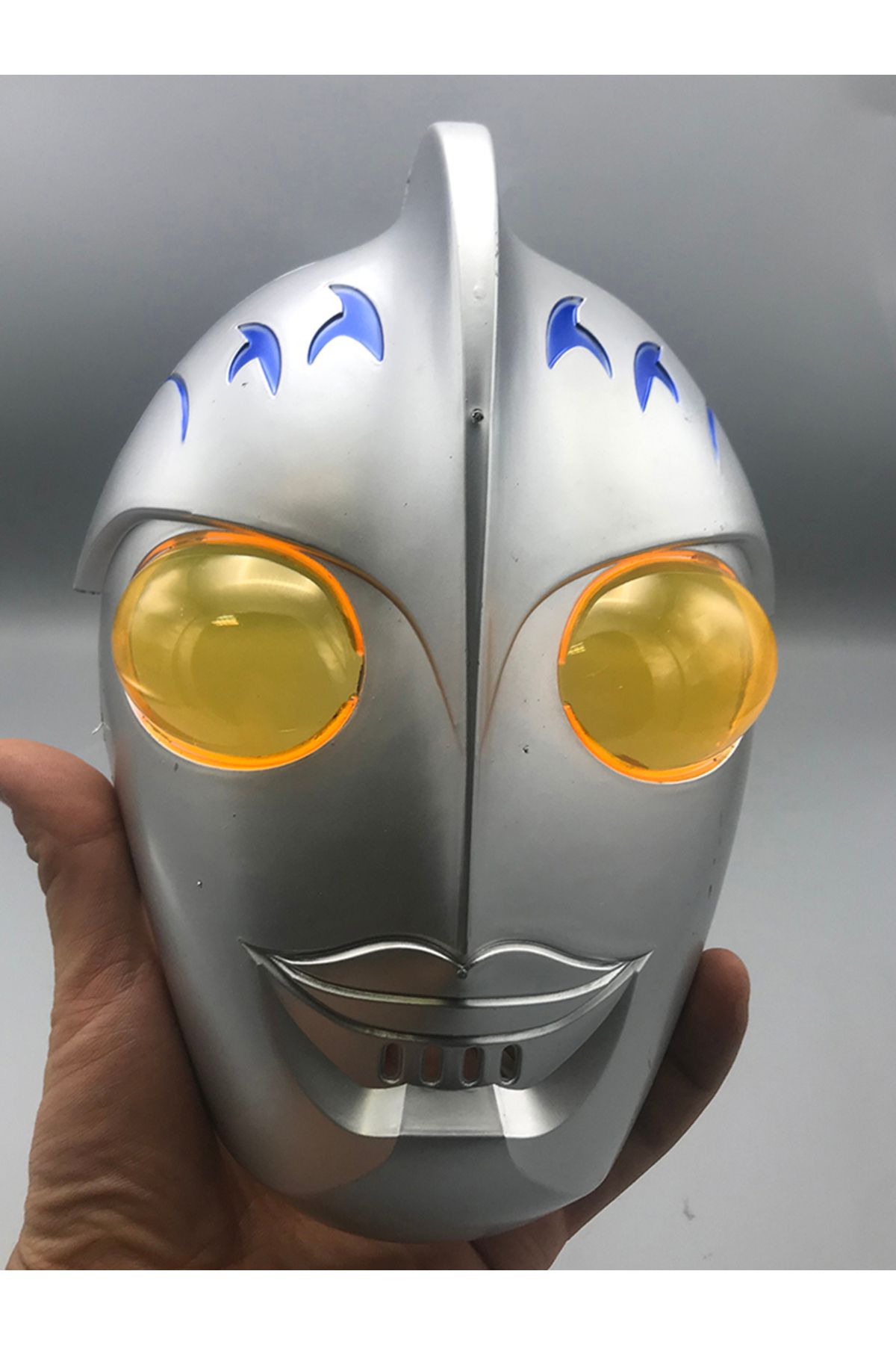 evimdeyokyok Cadılar Bayramı Pörtlek Göz Camlı Uzaylı Maskesi - Robot Maskesi 24x16 cm