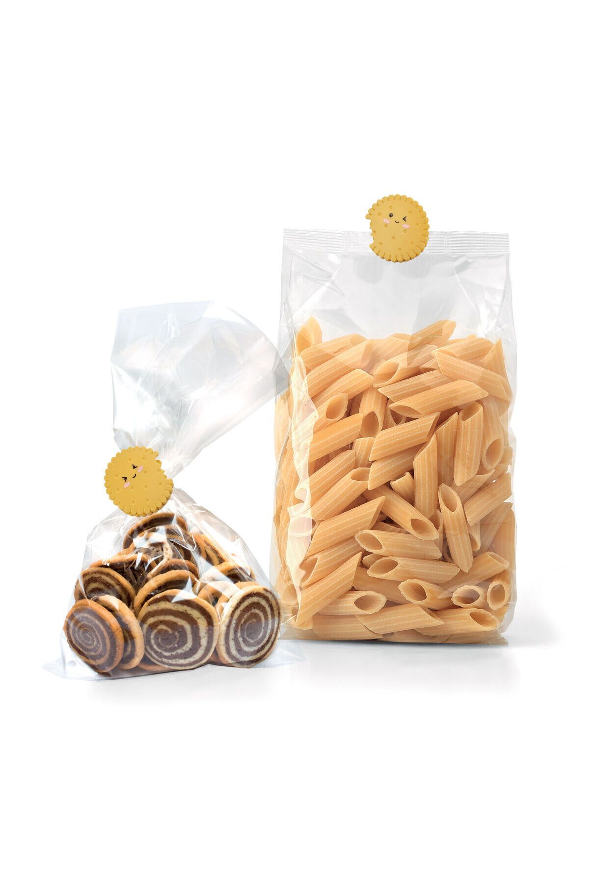 Legami Gıda Taze Koruma Kurabiye Kalp Ambalaj Çanta Paket Poşet Saklama Tutucu Kıskaç Clips Set
