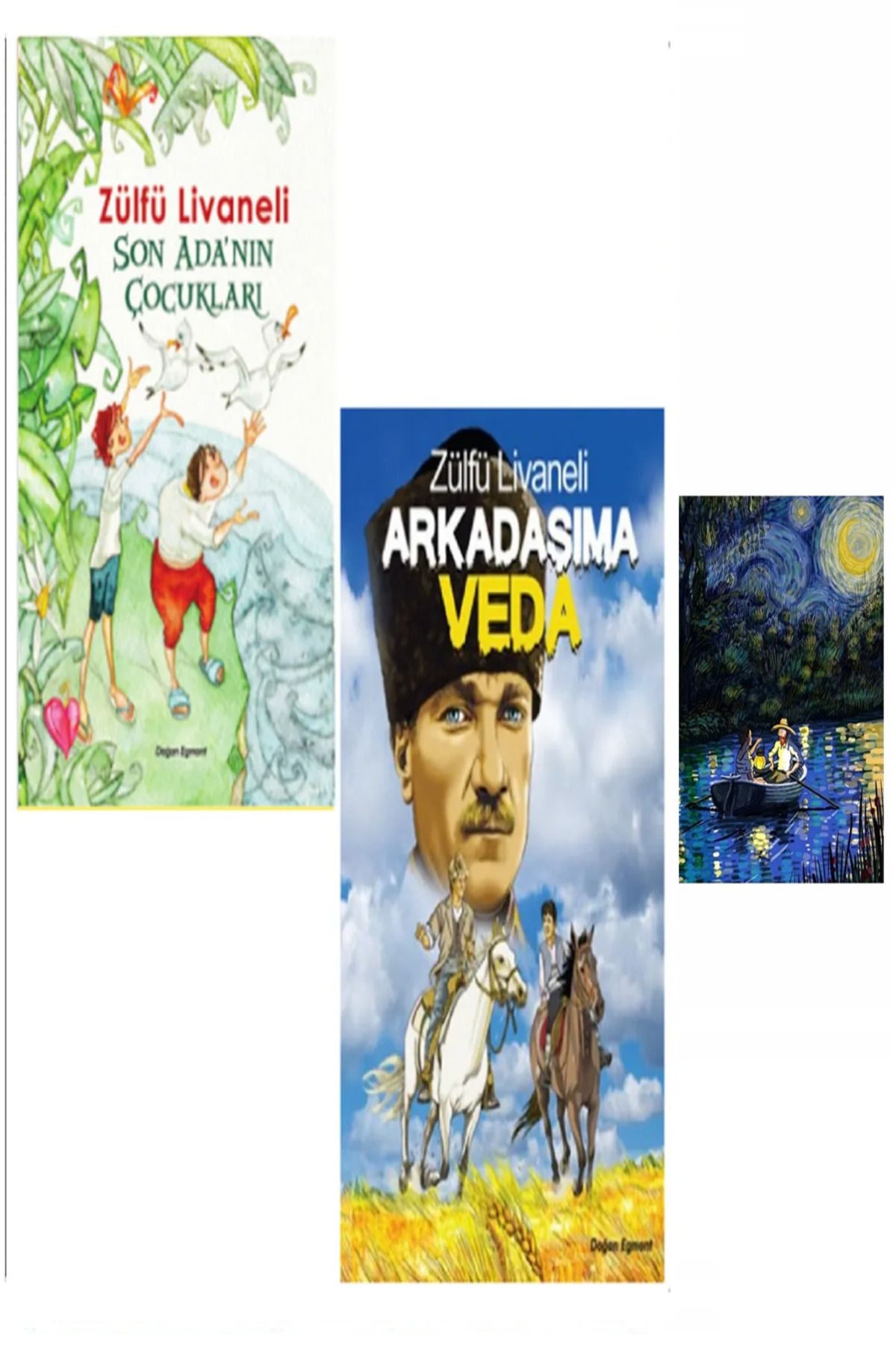 puslurotalar Zülfü Livaneli Seti: Son Ada'nın Çocukları Arkadaşıma Veda (Koleksiyon Kitap) + Mavi Gece Stiker
