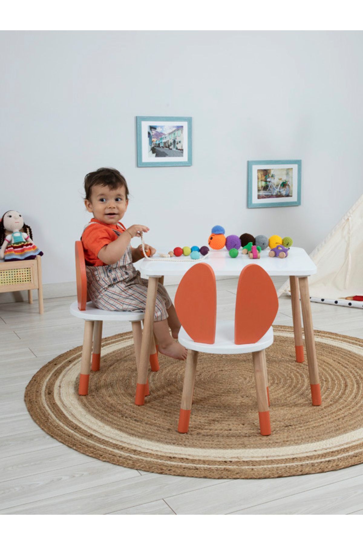 Bee Smart Montessori Masa Sandalye, Çocuk Aktivite Masası Ve Sandalyesi