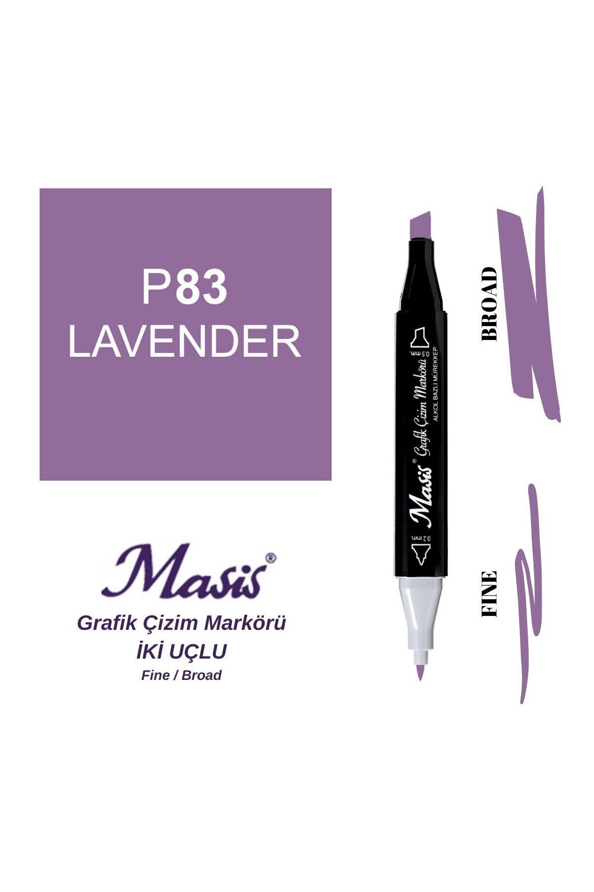 Masis Twin Çift Uçlu Marker Kalemi 83 Lavender