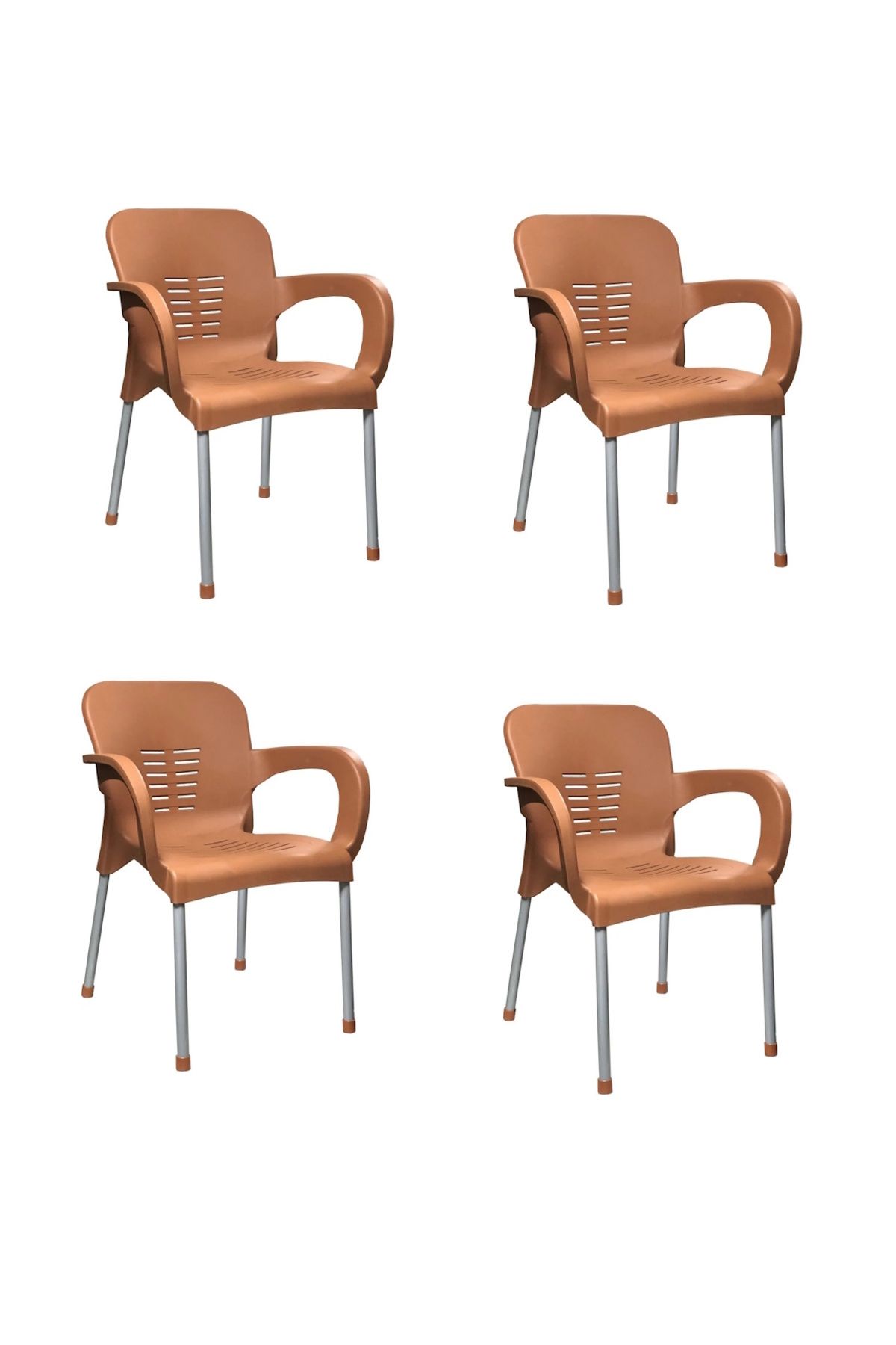 nar sokağı 4 Adet Metal Ayaklı Plastik Sandalye Koltuk 4'lü Set