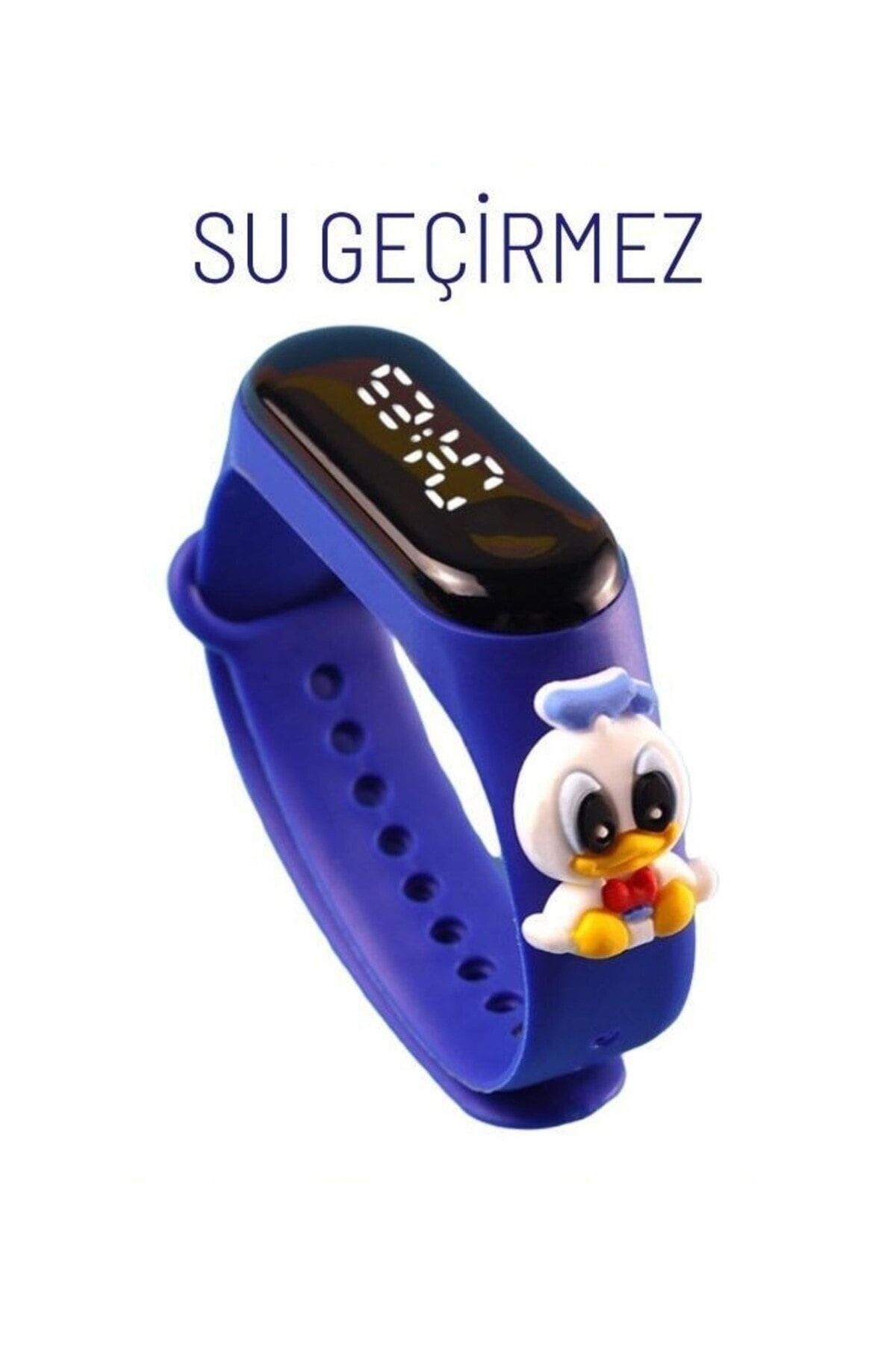 Levazım AVM Dijital Dokunmatik Su Geçirmez Figürlü Çocuk Kol Saat Silikon Kordon Donald Duck Kuş