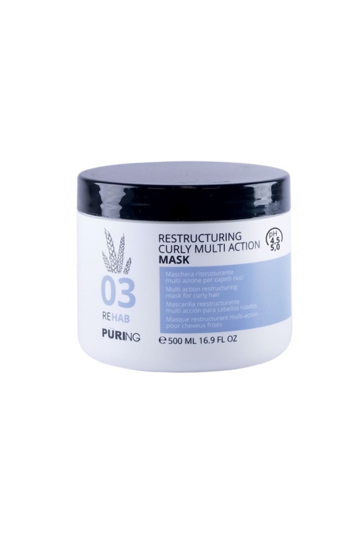 PURING Rehab Restructuring Curl Kıvırcık Kabaran Elektriklenen Saçlar İçin Yapılandırıcı Maske-03 (500ml)