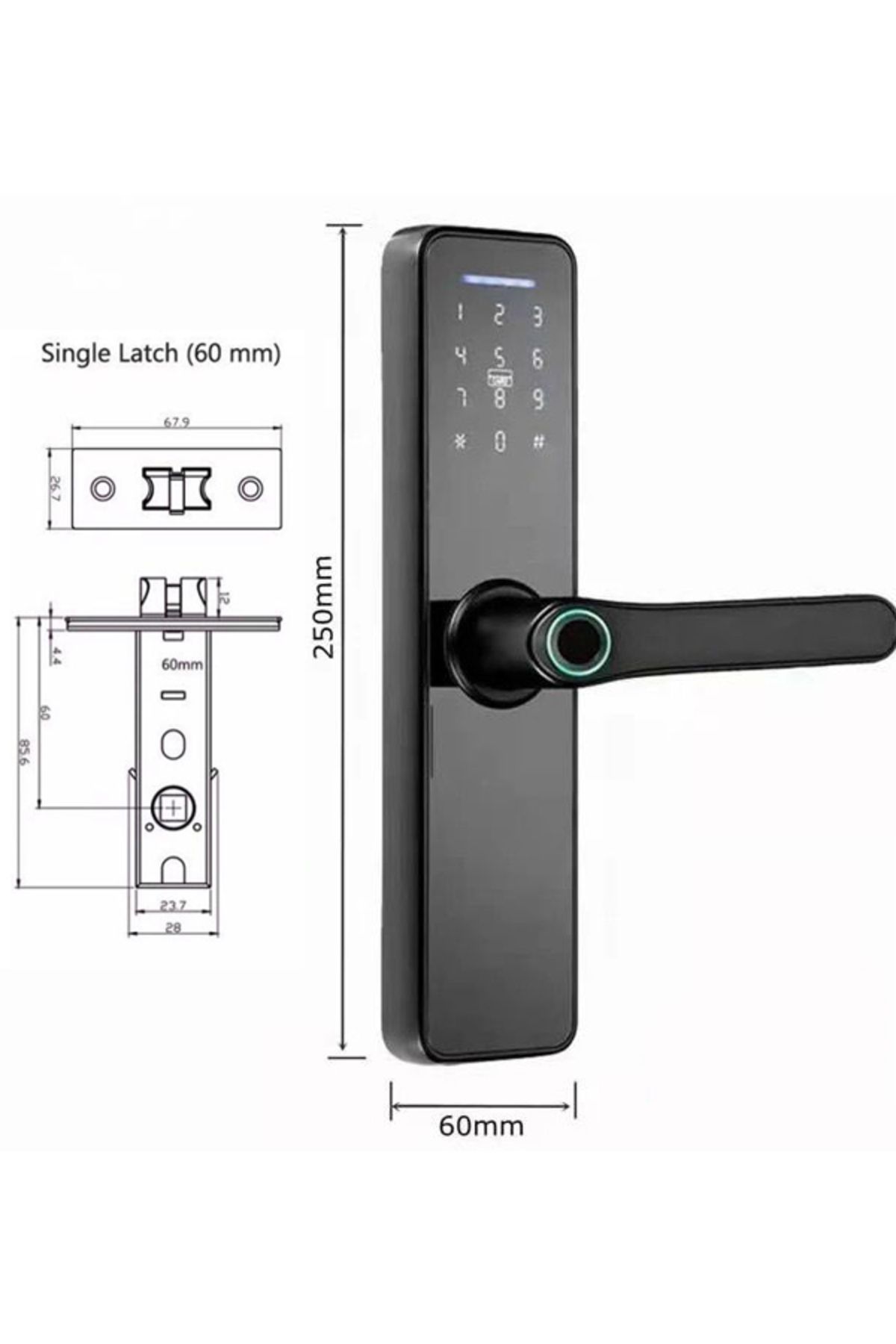 Nüans Kapı Sistemleri Parmak Izi, Anahtarlı, Kartlı Ve Uzaktan Kontrollü Akıllı Kapı Kilidi - App Ile Kontrol Tek Dilli