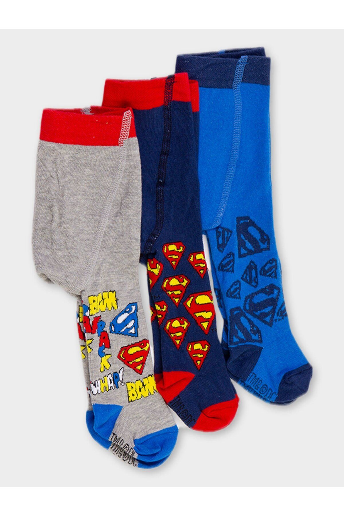 Superman Lisanslı Erkek Bebek 3 Adet Külotlu Çorap 19161