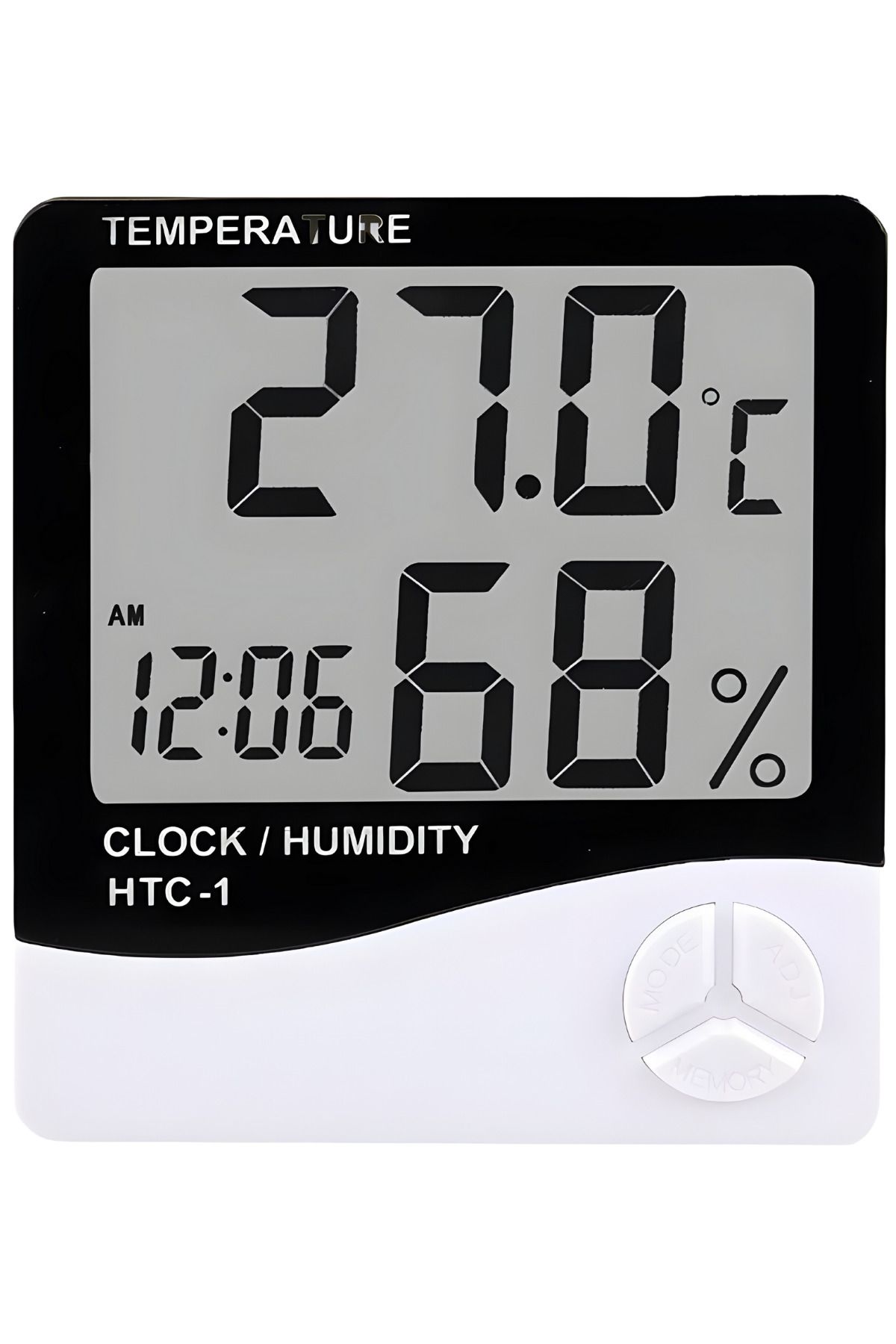Htc Dijital Sıcaklık Nem Ölçer Masa Saati Ve Isı Termometre -1