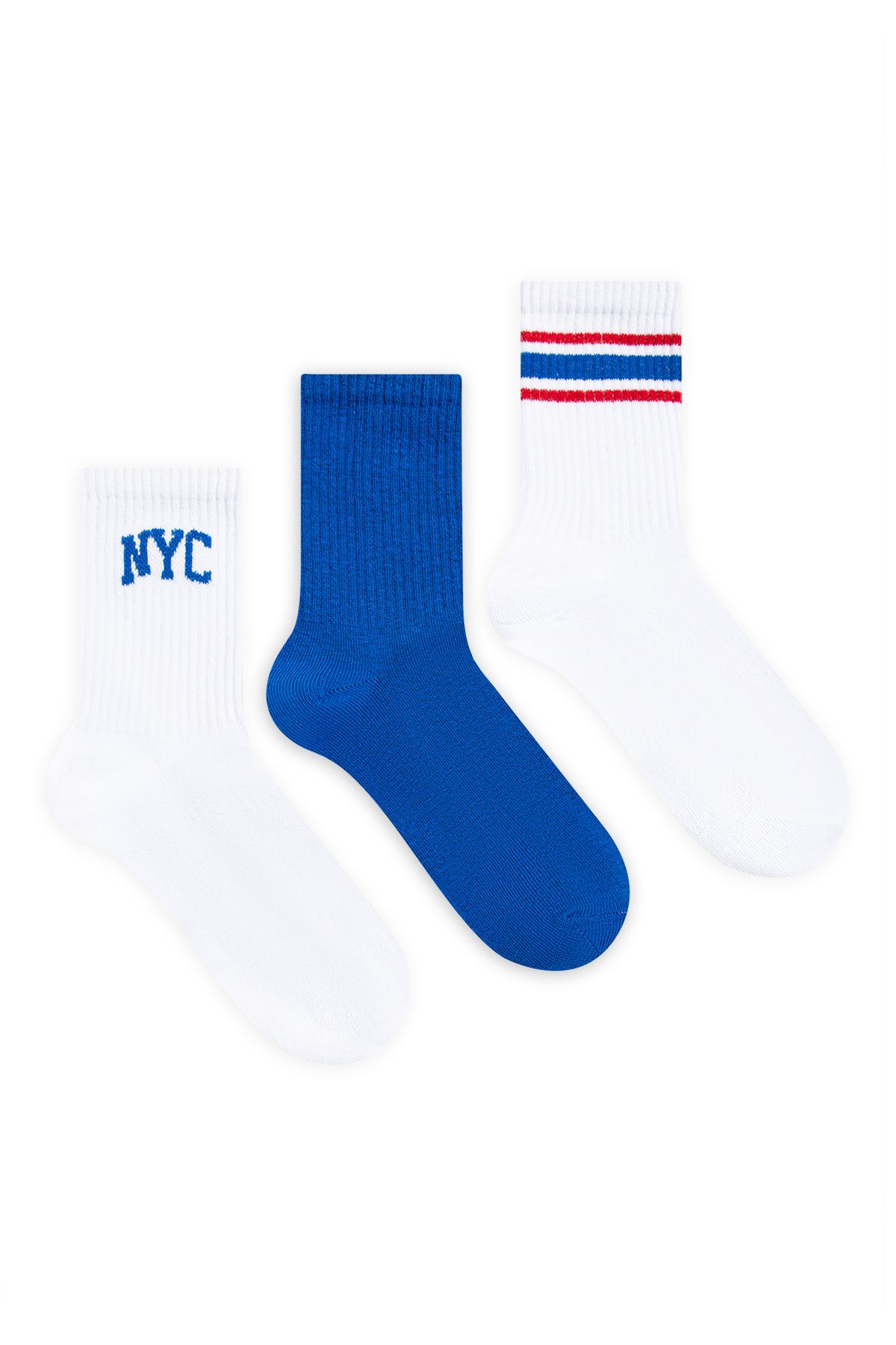 Mavi 3lü Soket Çorap Seti 1912072-620