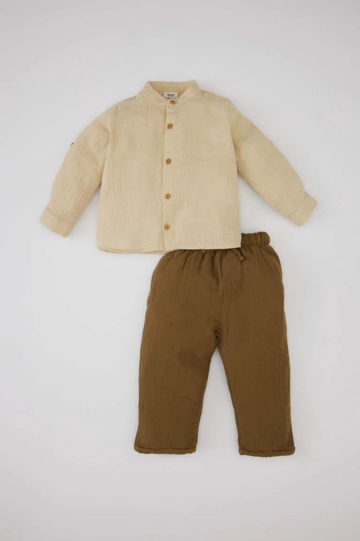 Defacto Erkek Bebek Gömlek Pantolon 2'li Takım B8083a5bg359mc