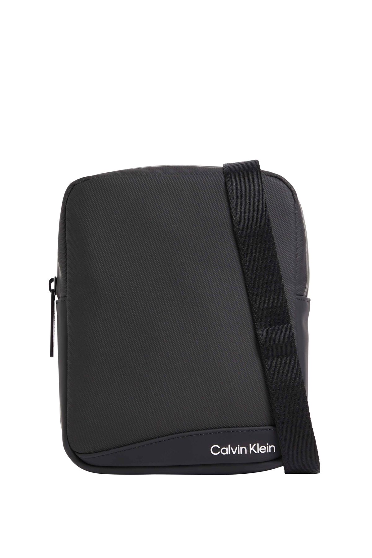 Calvin Klein Siyah Erkek 17x20,5x6 cm Postacı Çantası RUBBERIZED CONV REPORTER S
