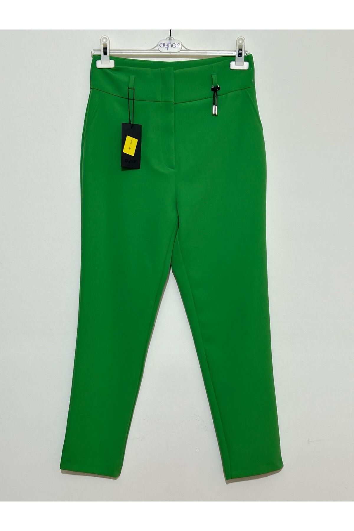 Ayhan Yeşil Yüksel Bel Pantolon