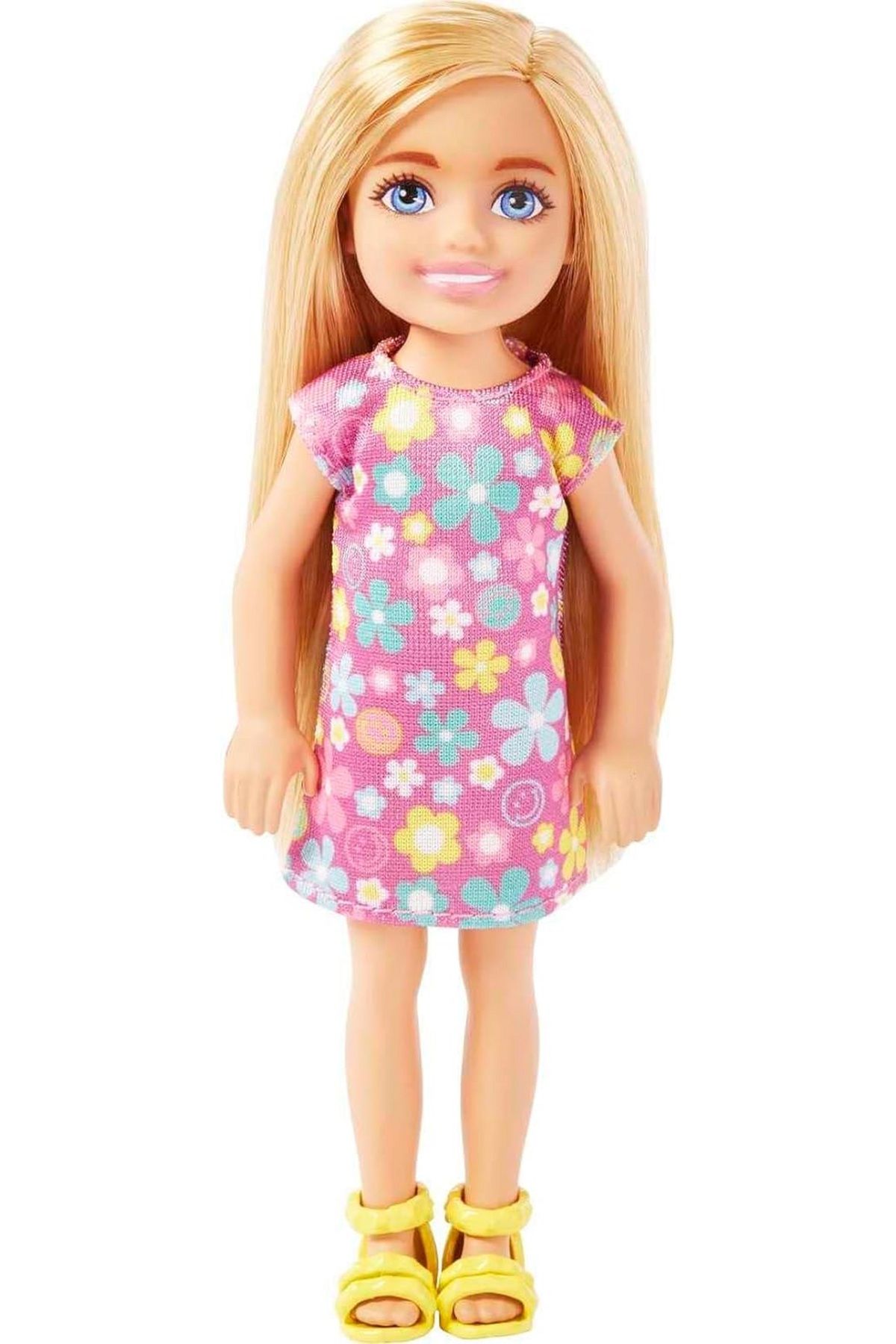 Barbie Chelsea Sarı Saçlı Kalp Çiçek Bronz Tenli Ten Sarışın Barbie Blonde Doll Oyuncak Bebek Kumral Elbise