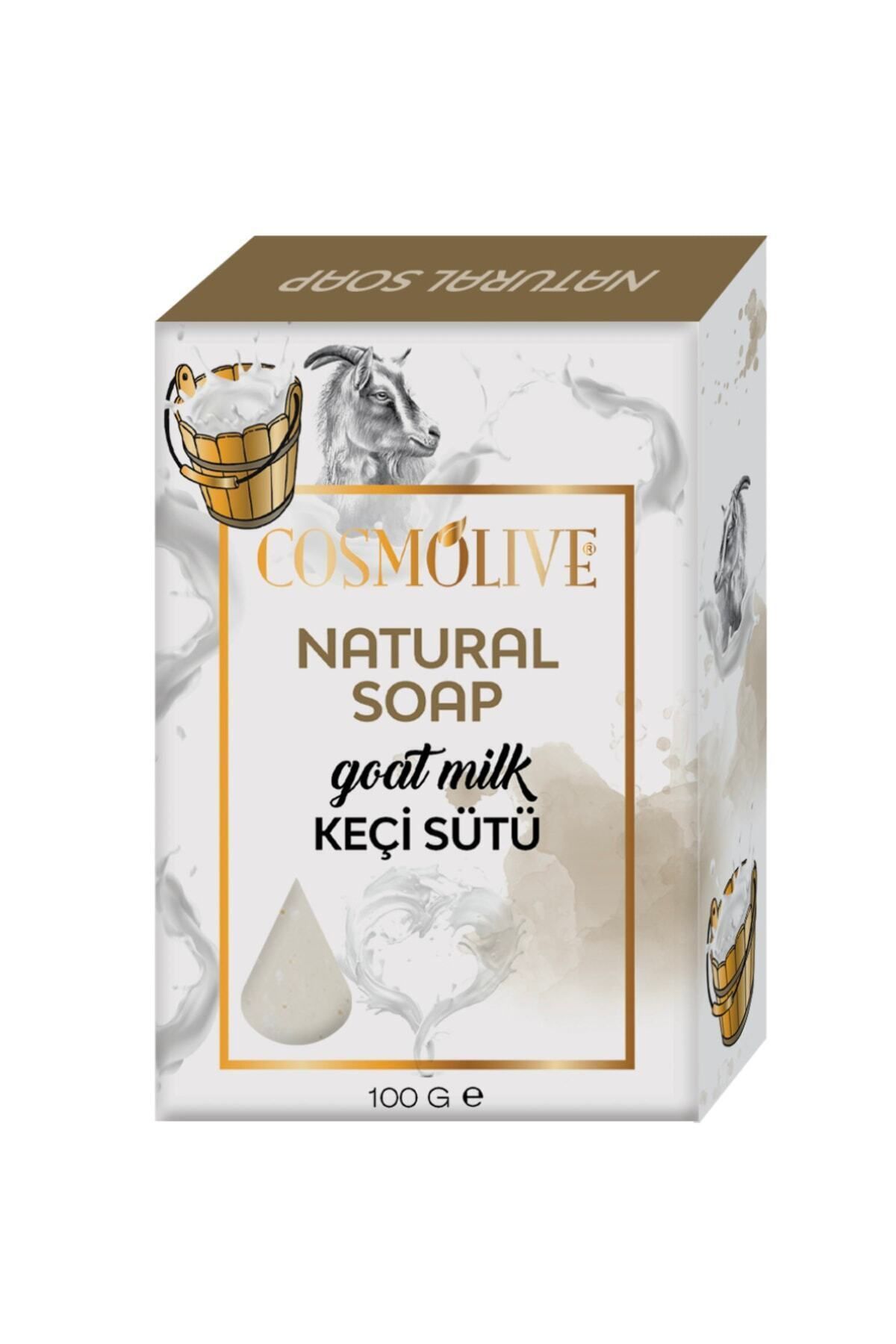 Cosmolive %100 Doğal Keçi Sütü Sabunu Yüz Saç Cilt Bakımı Kokulu Sabun 100 gr