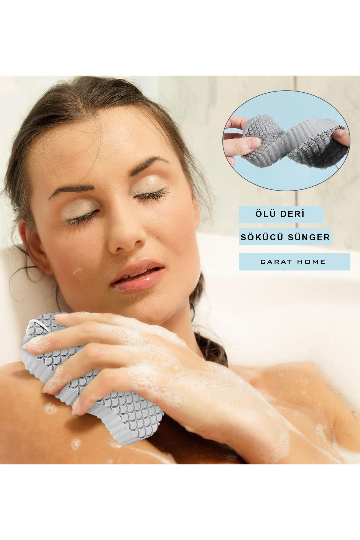 Carat Home Banyo Vücut Duş Süngeri Sihirli Vücut Ölü Deri Sökücü Vücut Masaj Peeling Fırçası Süngeri