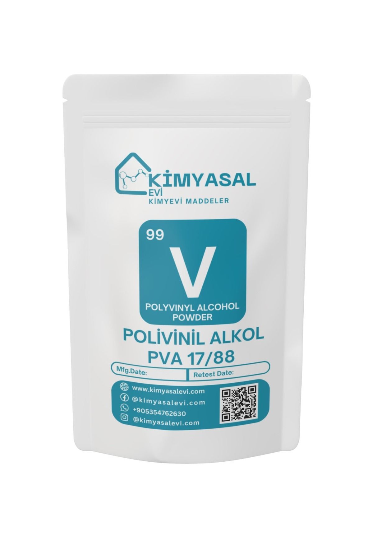 Genel Markalar 099 POLİVİNİL ALKOL  PVA 17/88 - PVA-Polyvinyl Alcohol 1000 gr