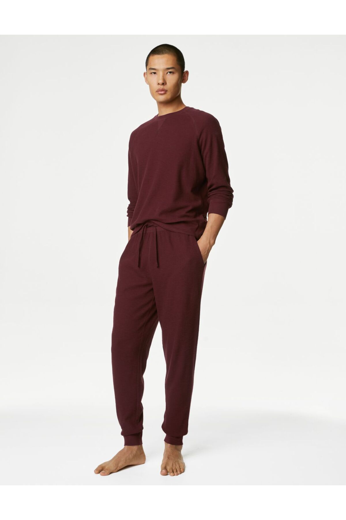 Marks & Spencer Saf Pamuklu Regular Fit Pijama Altı