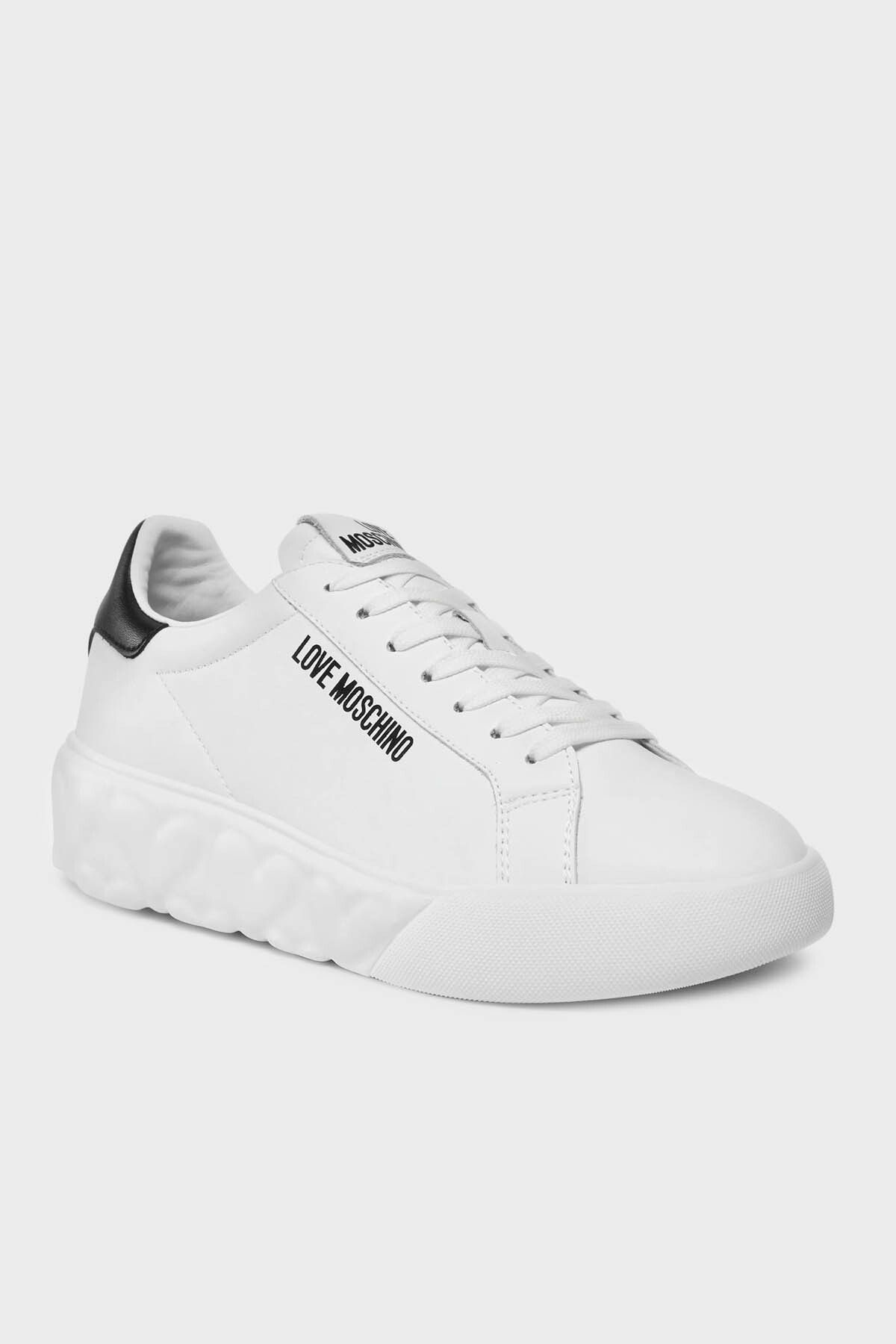 Moschino Logolu Kalın Tabanlı Deri Sneaker Ayakkabı  AYAKKABI JA15034G1IIA110A