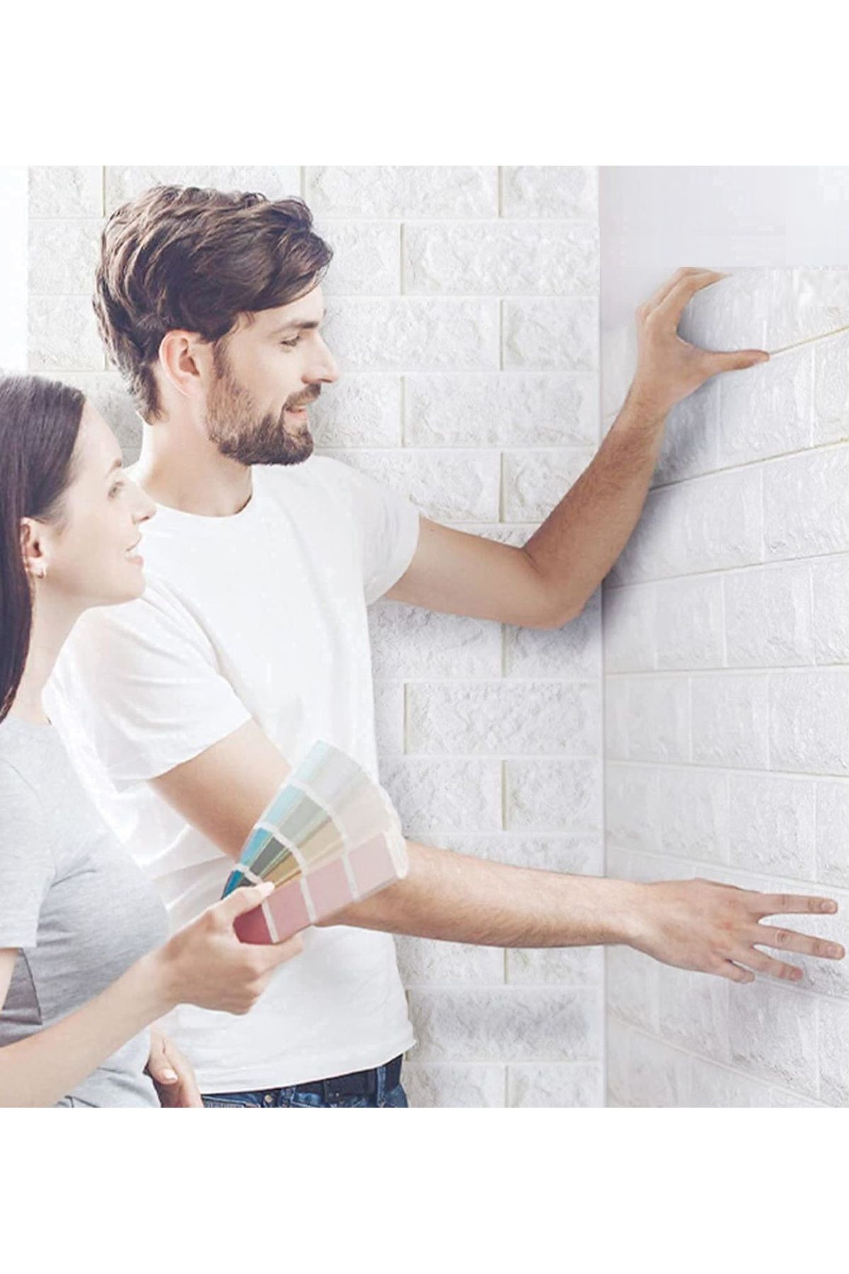 Renkli Duvarlar 70x77cm Mutfak Tezgah Arası 3d Kendinden Yapışkanlı Sünger Tuğla Duvar Kaplama Paneli Kağıdı