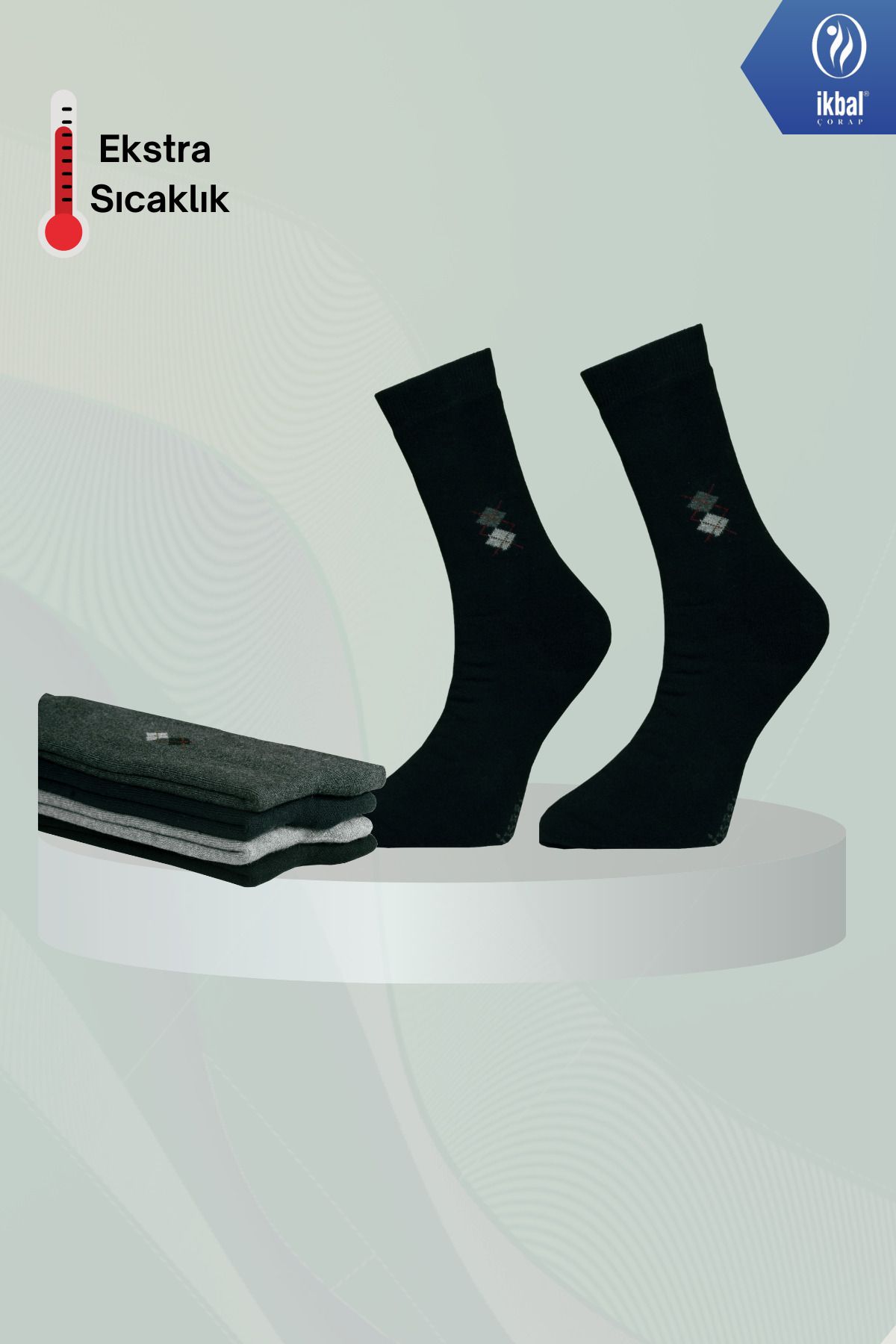 İkbal Erkek 6'lı Pamuklu Havlu Çorap