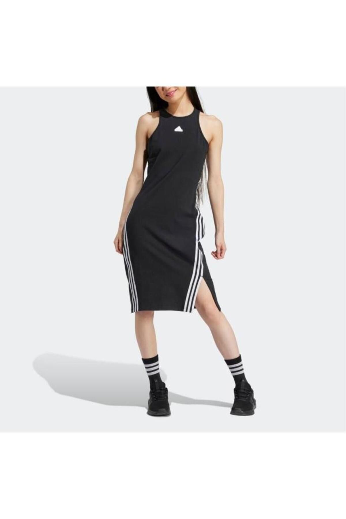 adidas Future Icons 3-Stripes Elbise - Siyah IP1575
