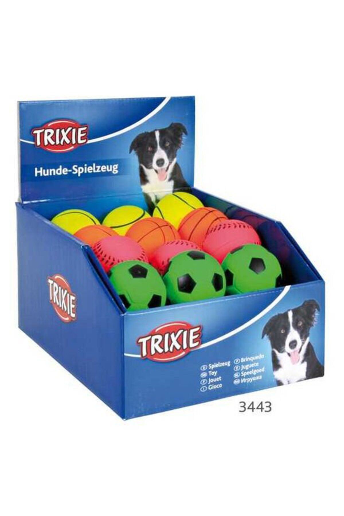Trixie Köpek Yüzen Natürel Kauçuk Fosforlu Top 6cm