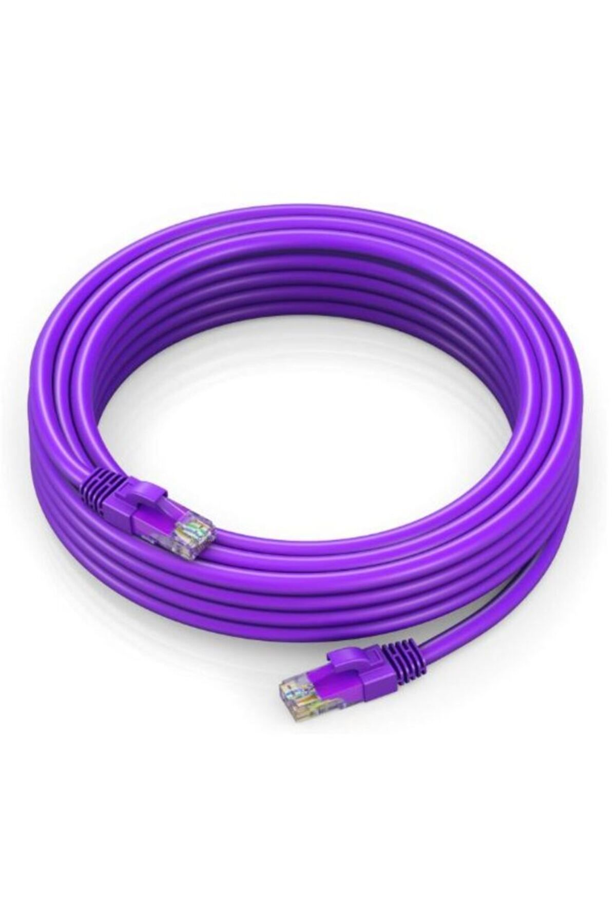 CANOVATE Bakır Patch Kablo Cat6a Utp 1mt Lszh Purple Patch Cord Korumasız 2 Yıl Garantili 5 Adet