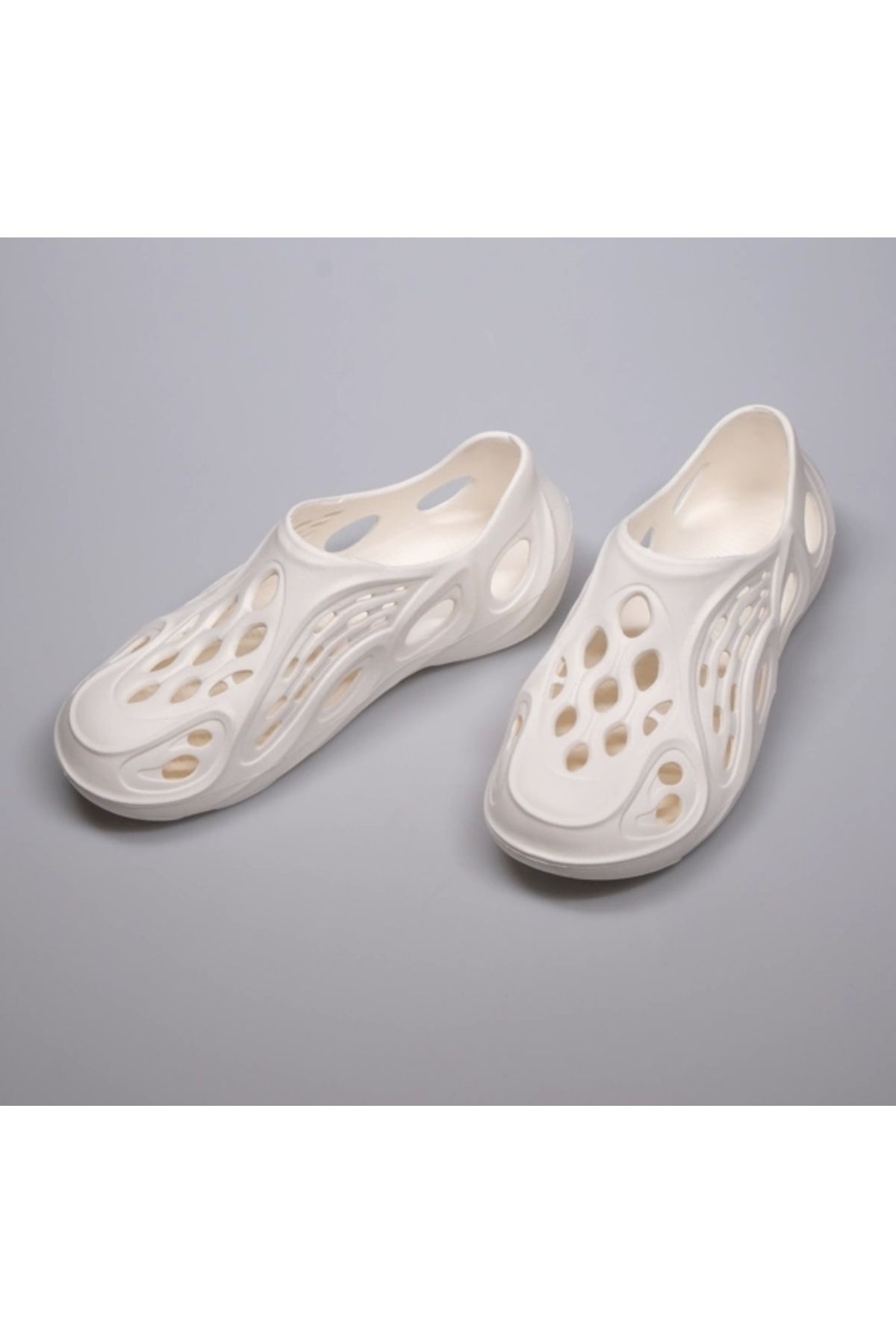 shoecide Beyaz Unisex Eva Özel Tasarım Confort Sandalet