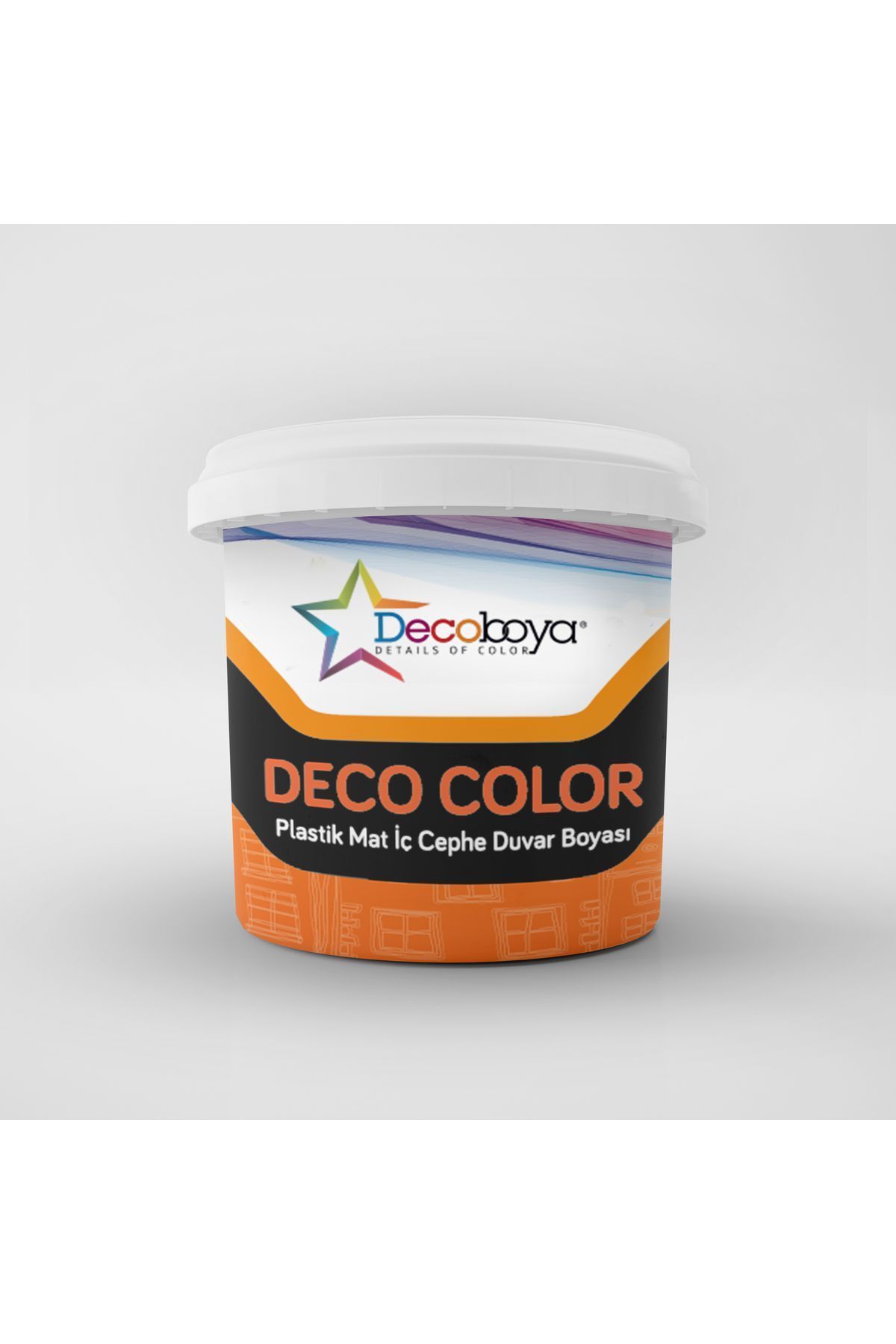 DecoBoya Deco Color Plastik Mat Iç Cephe Duvar Boyası 10 Kg Siyah Özel Renk