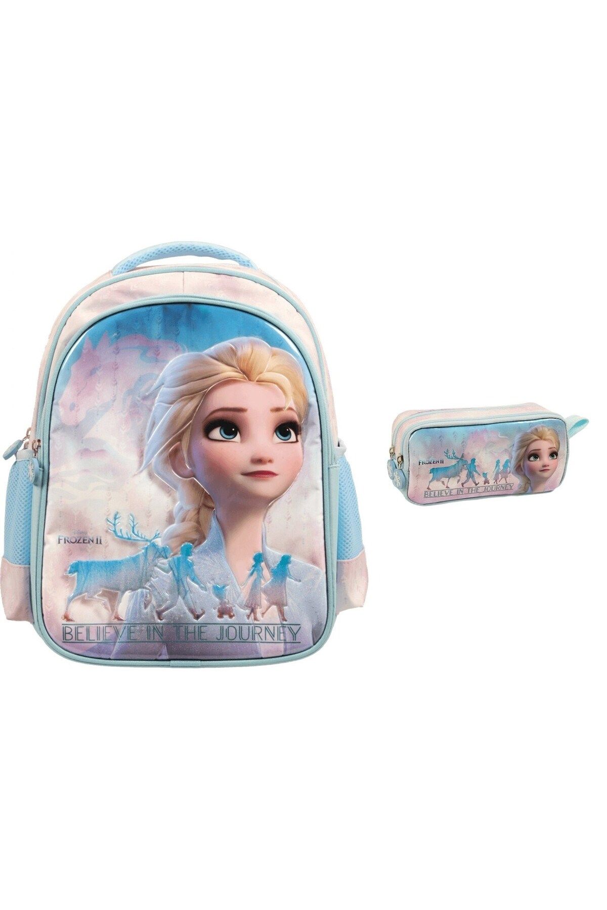 Frozen 2 İlkokul Çantası Loft Pınk Journey ve Çift Gözlü Kalem Kutusu