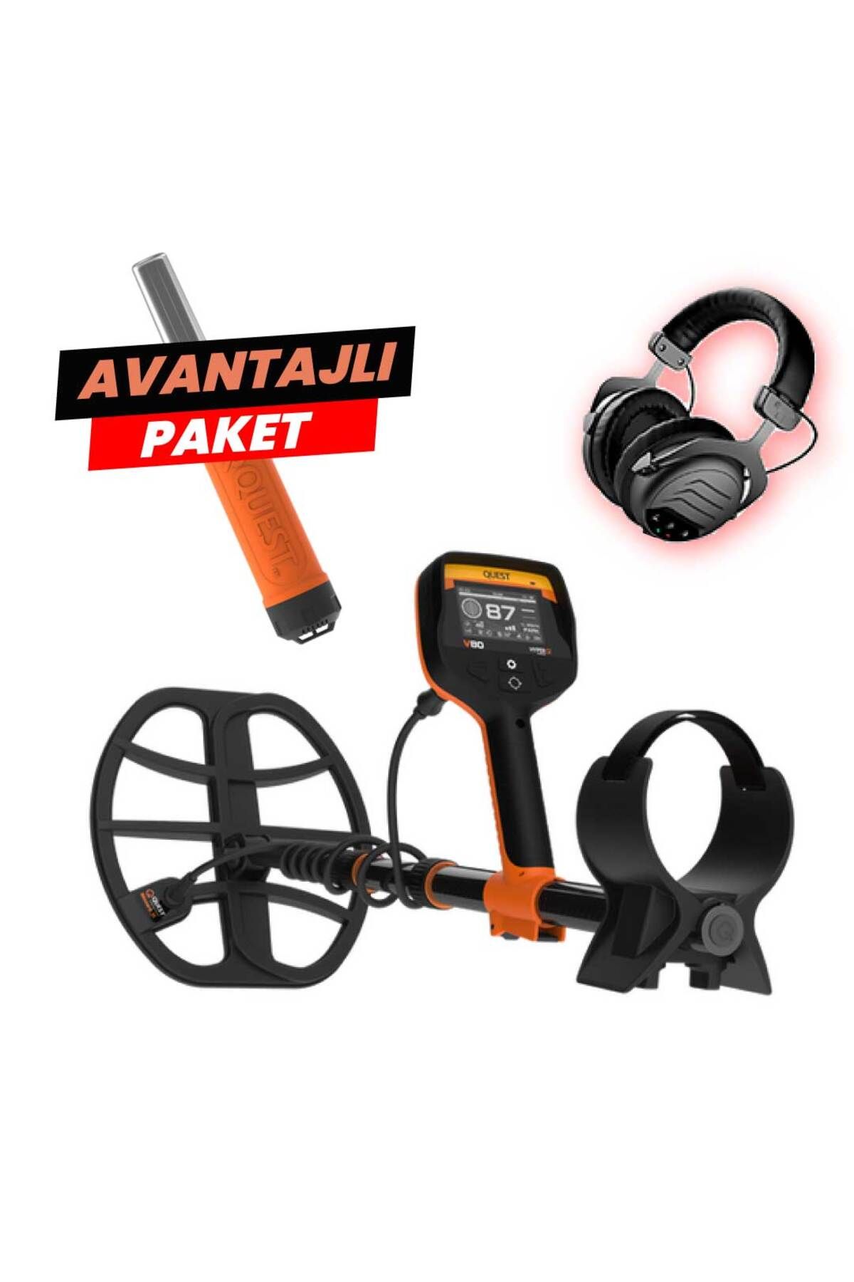 Dedektör Burada Quest V80 Dedektör + X Poınter Max Avantajlı Paket