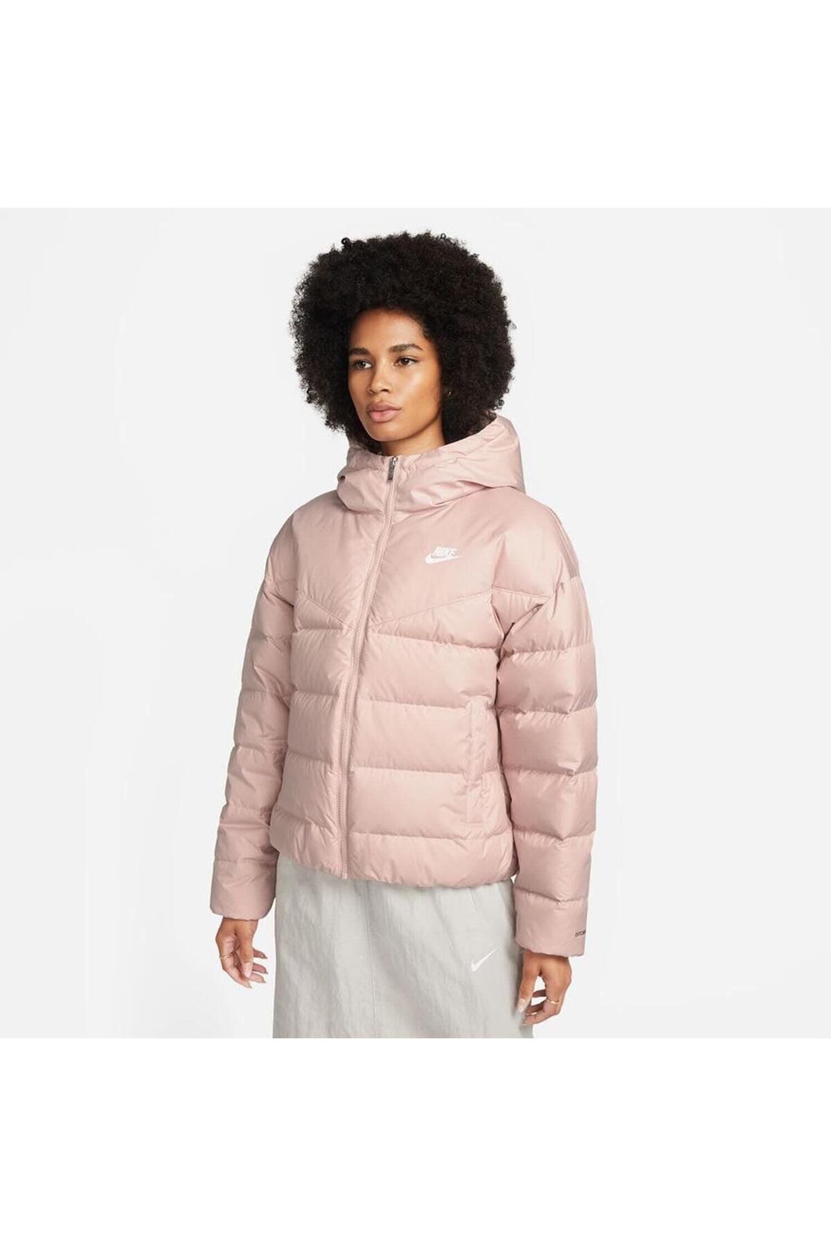 Nike Womens Storm Fit Pink Puffer Down Warm Winter Jacket Coat Somon Pembe Şişme Mont Dq5903-601
