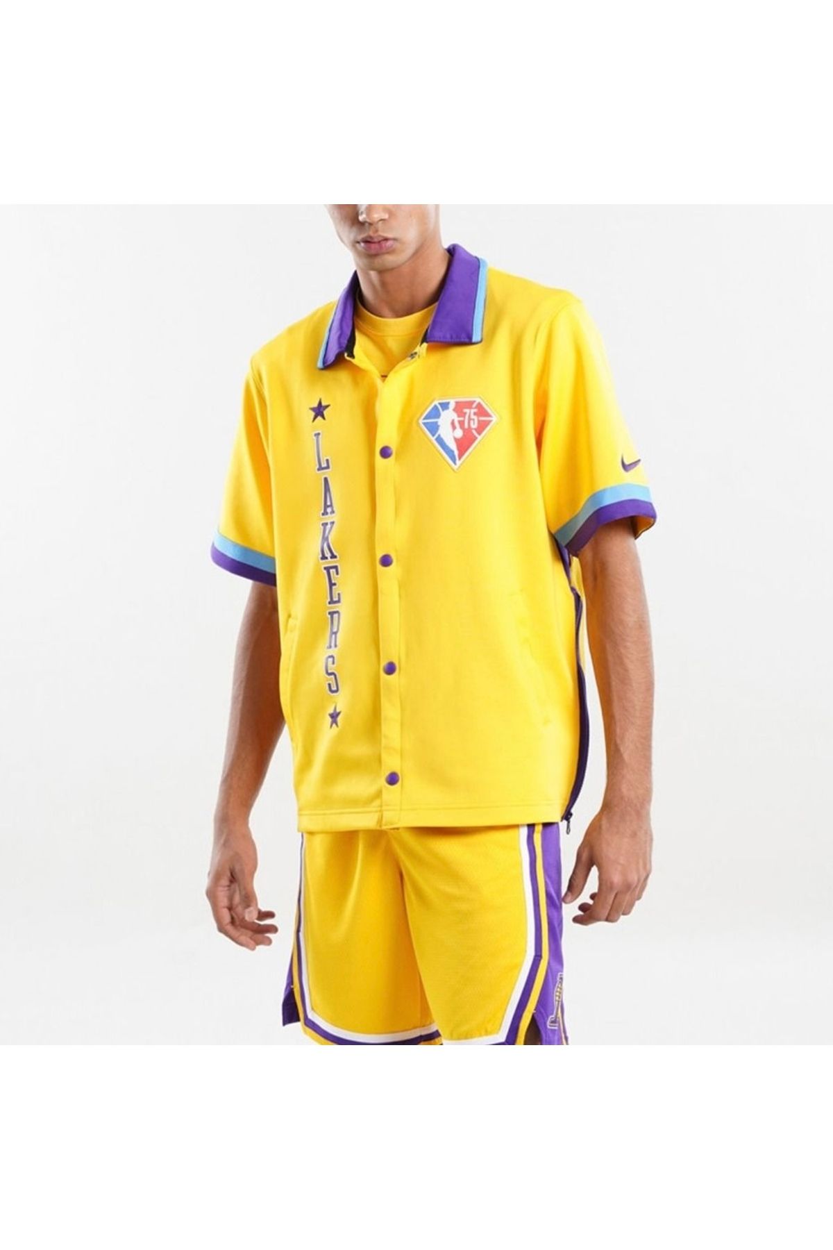 Nike NBA Los Angeles Lakers Showtime City Edition Warmup Forma Tshirt (GENİŞ KESİM )