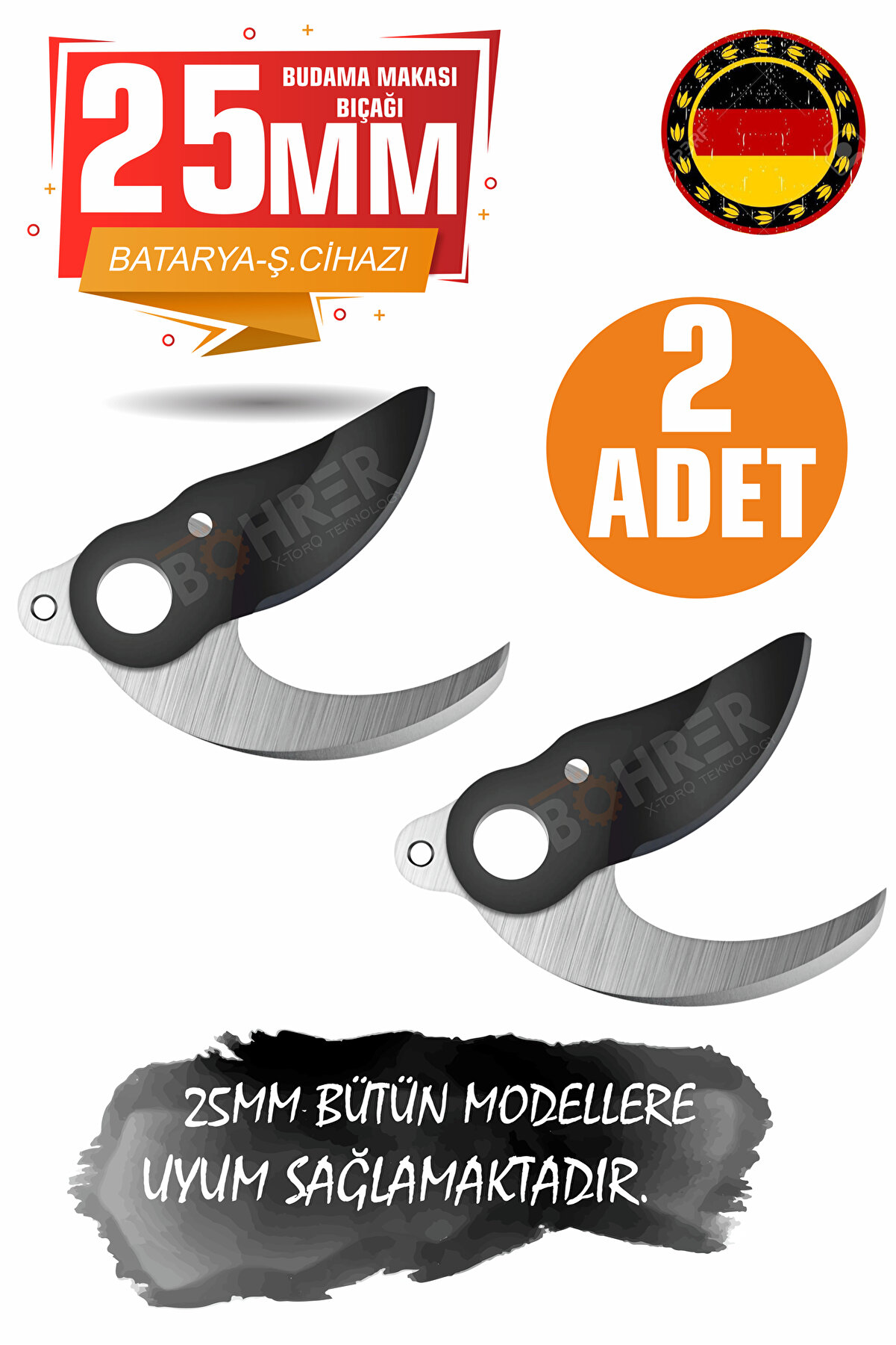 BÖHRER Alman 30mm Budama Makası Bıçak Takımı ,30mm Olan Bütün Marka Ve ...