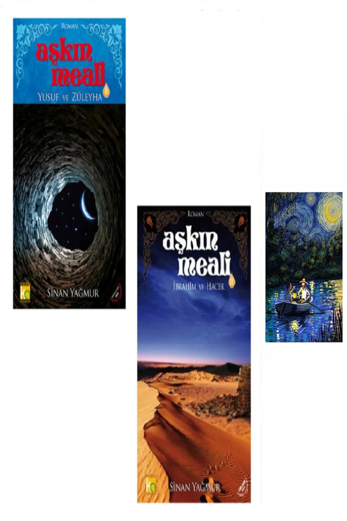 puslurotalar Sinan Yağmur Aşkın Meali 1 - 2 (Koleksiyon Kitap) + Mavi Gece Stiker