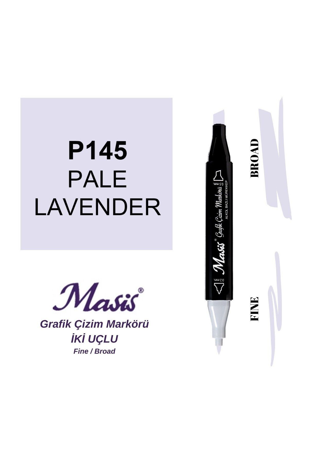 Masis Twin Çift Uçlu Marker Kalemi 145 Pale Lavender