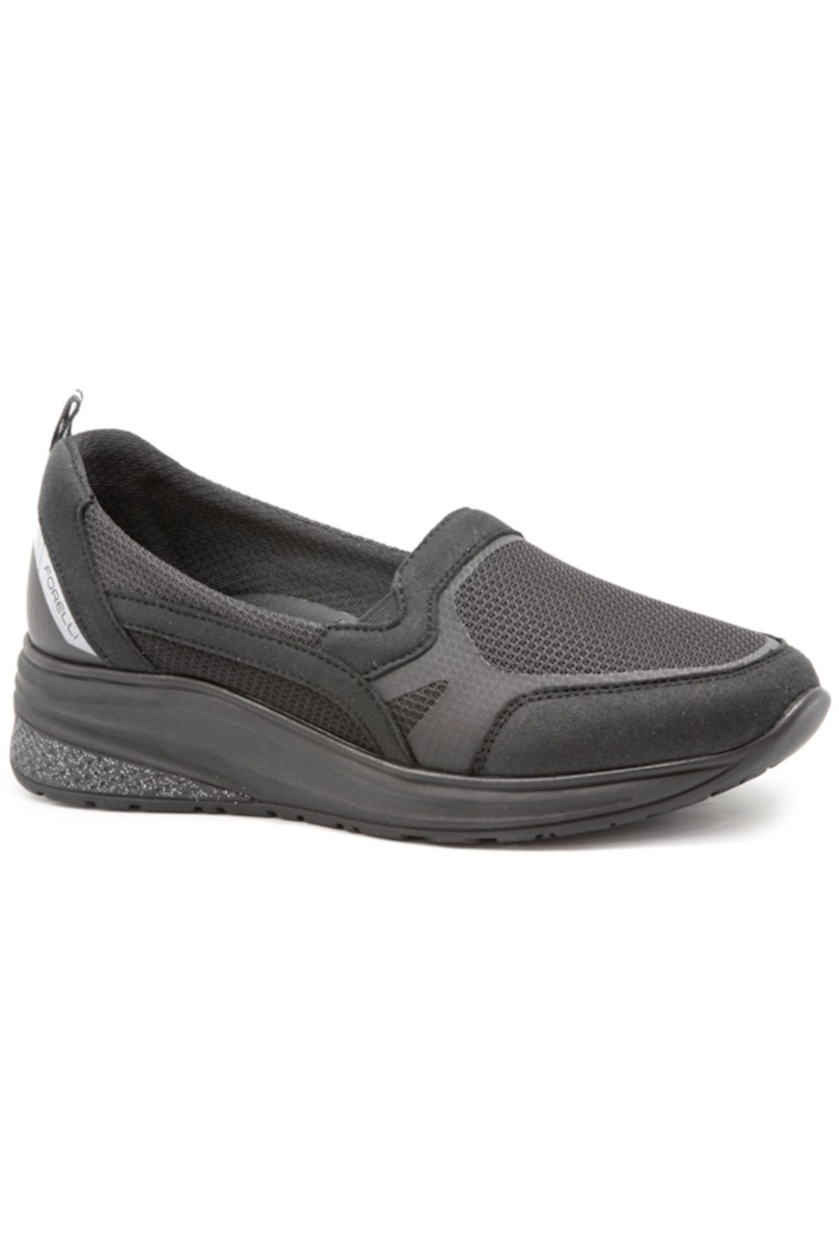 Forelli SONYA-G 30010 Siyah Tekstil Kumaş Kadın Comfort Ayakkabı