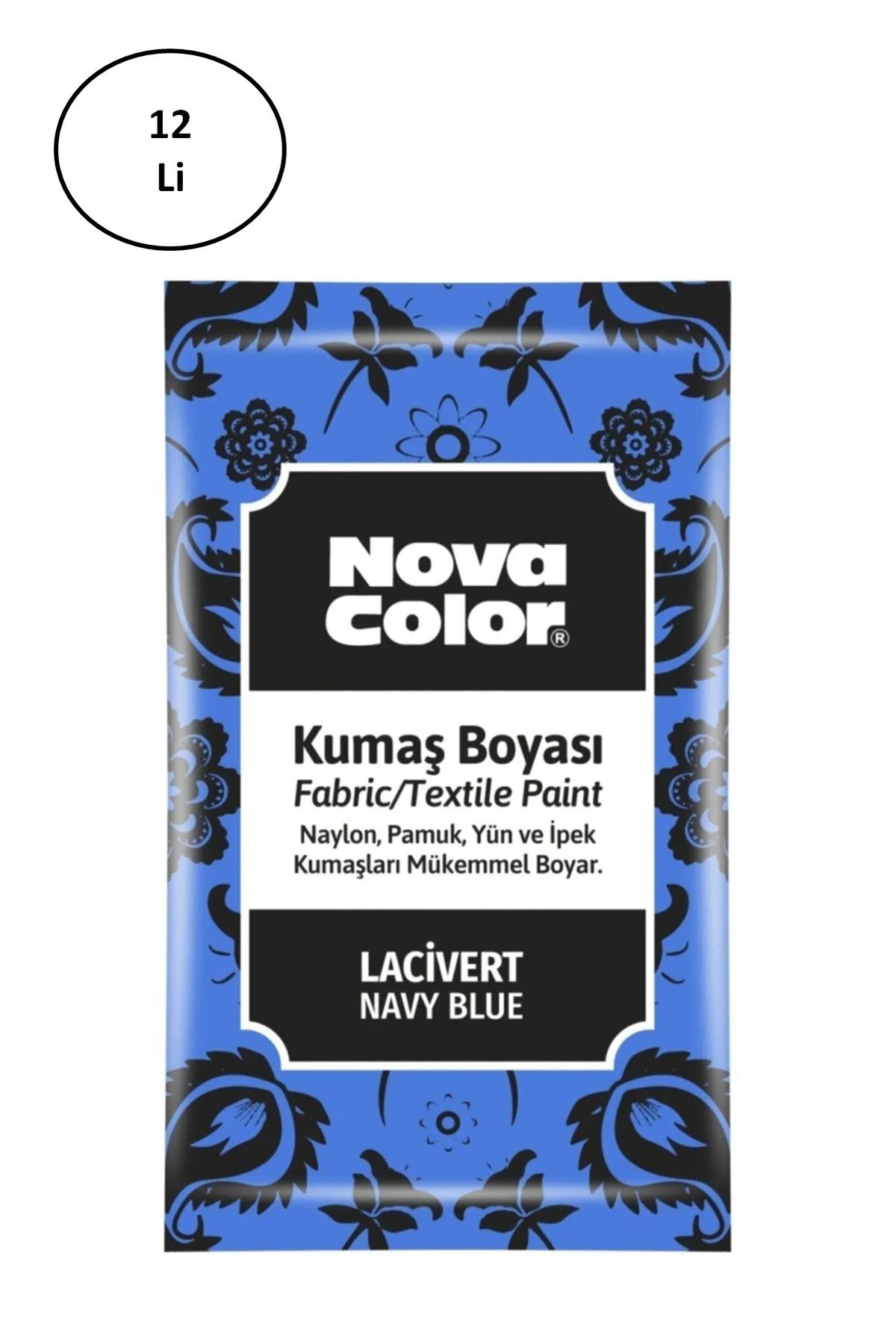 TREND Nova Color Toz Kumaş Boyası Lacivert 12 Gr Nc-909 12'li