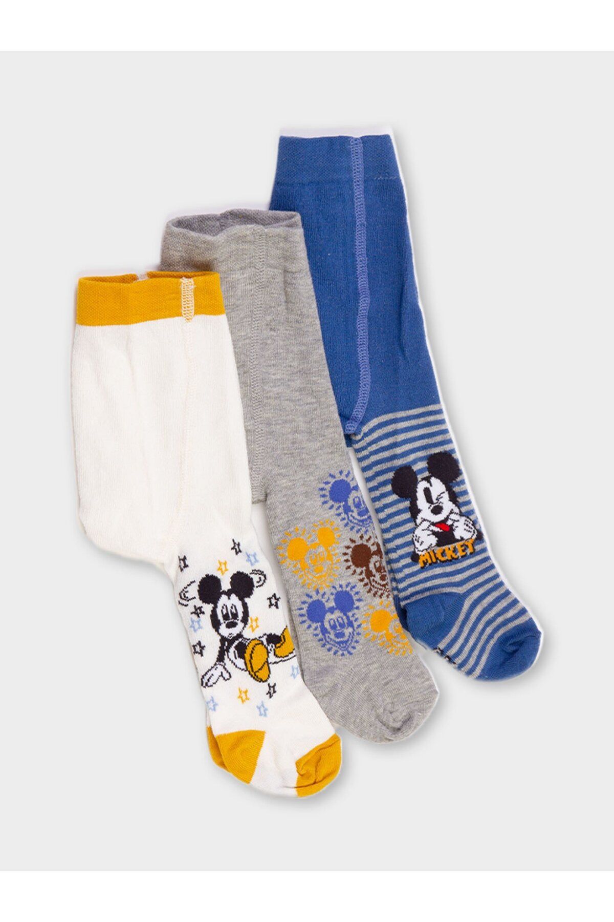 Mickey Mouse Disney Mickey Mouse Lisanslı Erkek Bebek 3 Adet Külotlu Çorap 19034
